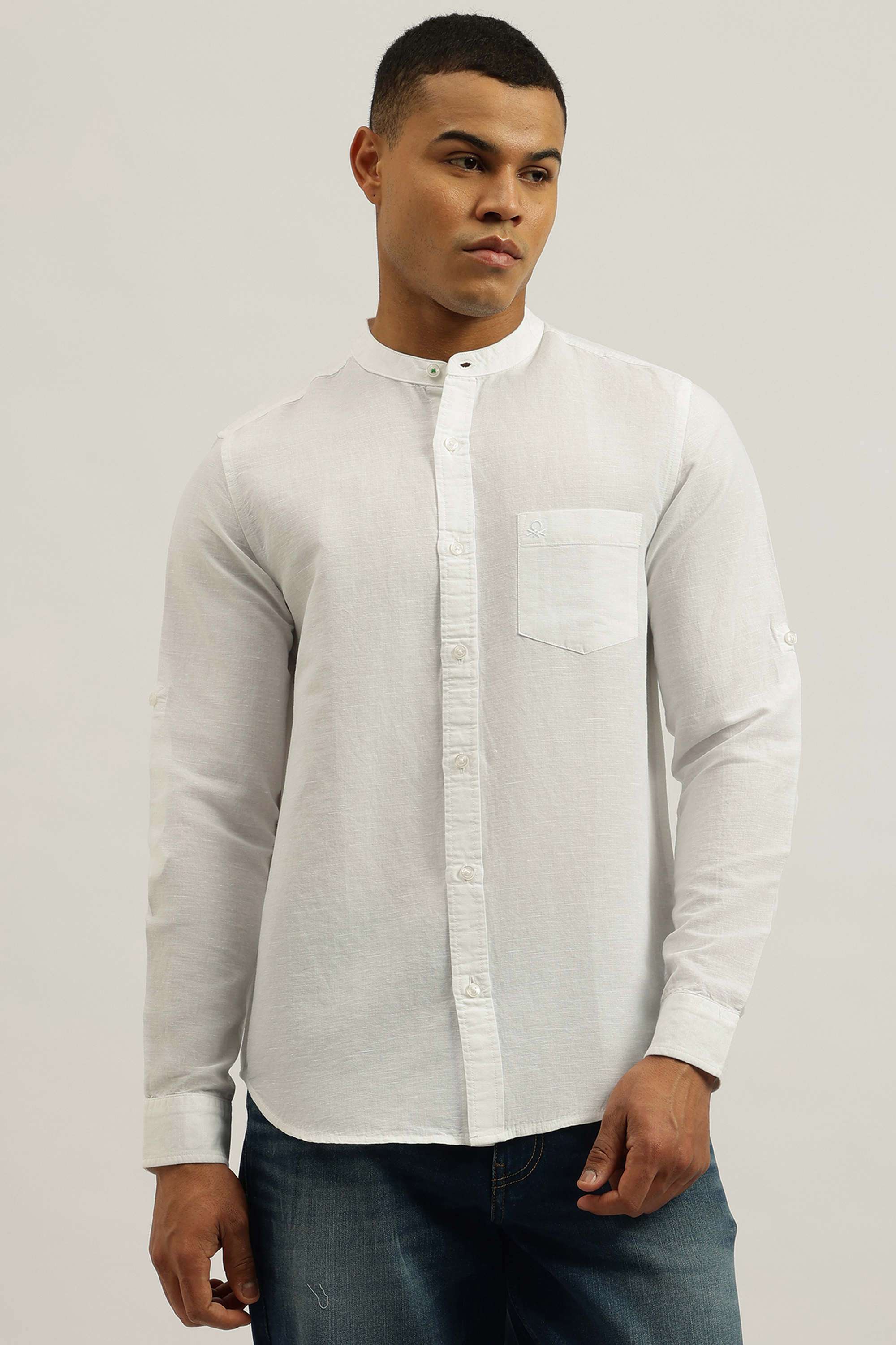 Solid-Cotton-Men-s-Casual-Wear-Shirt