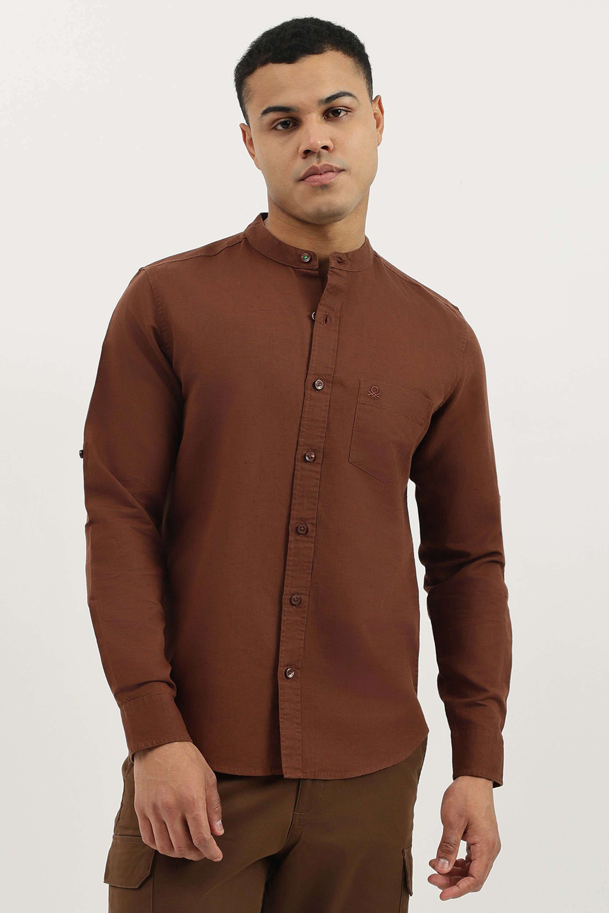 Solid-Cotton-Men-s-Casual-Wear-Shirt