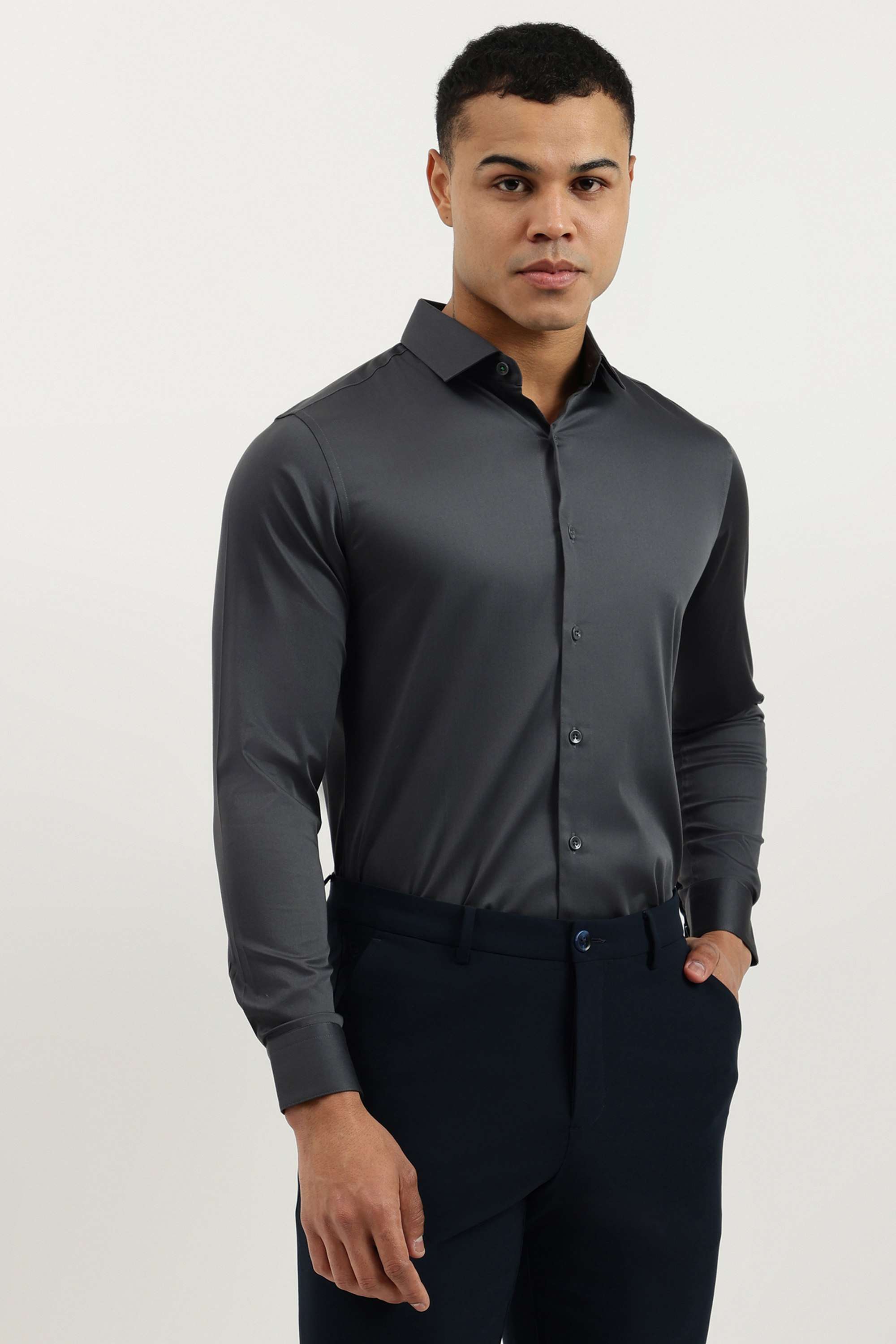 Solid-Cotton-Slim-Fit-Men-s-Casual-Shirt