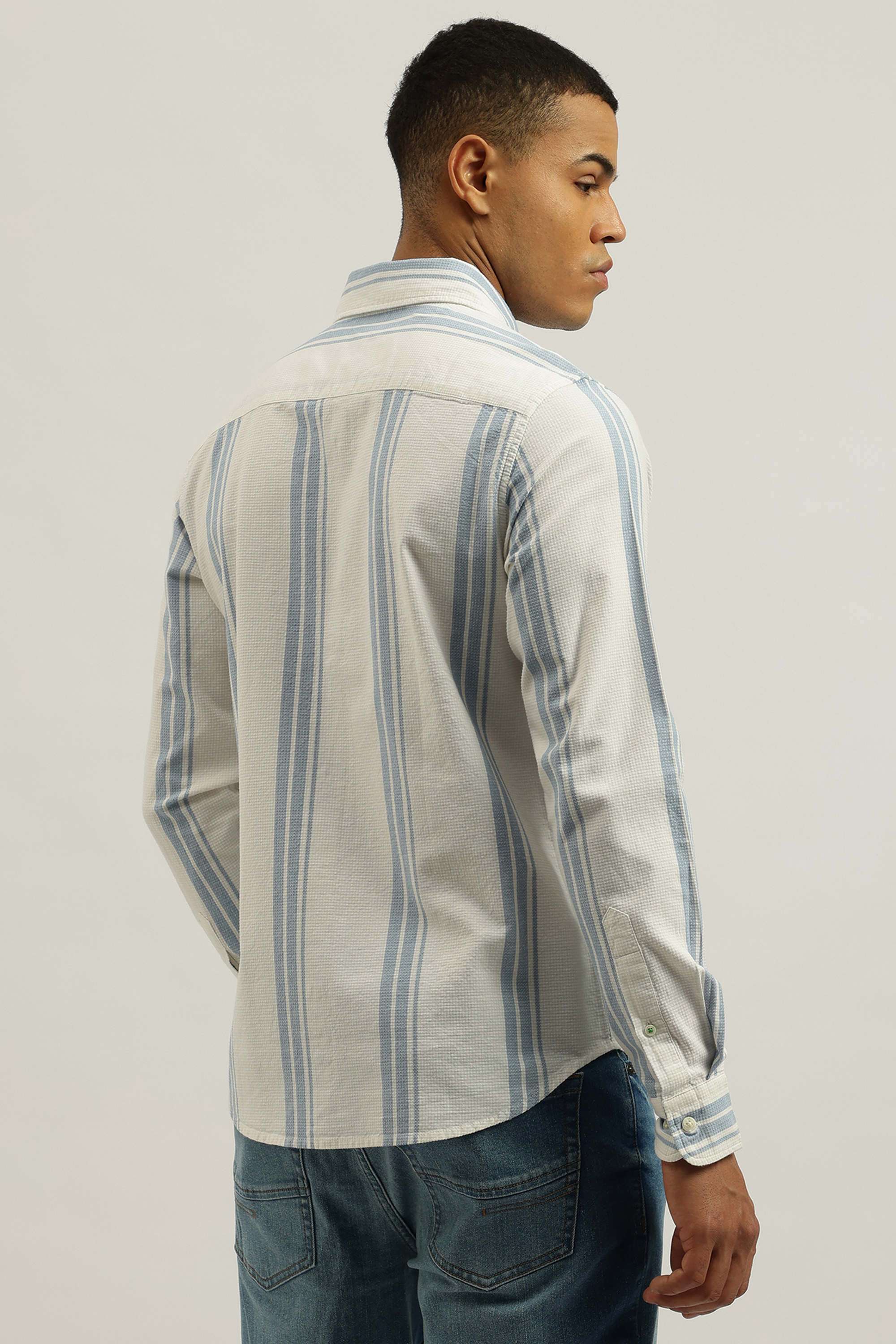 Stripes-Cotton-Men-s-Casual-Wear-Shirt