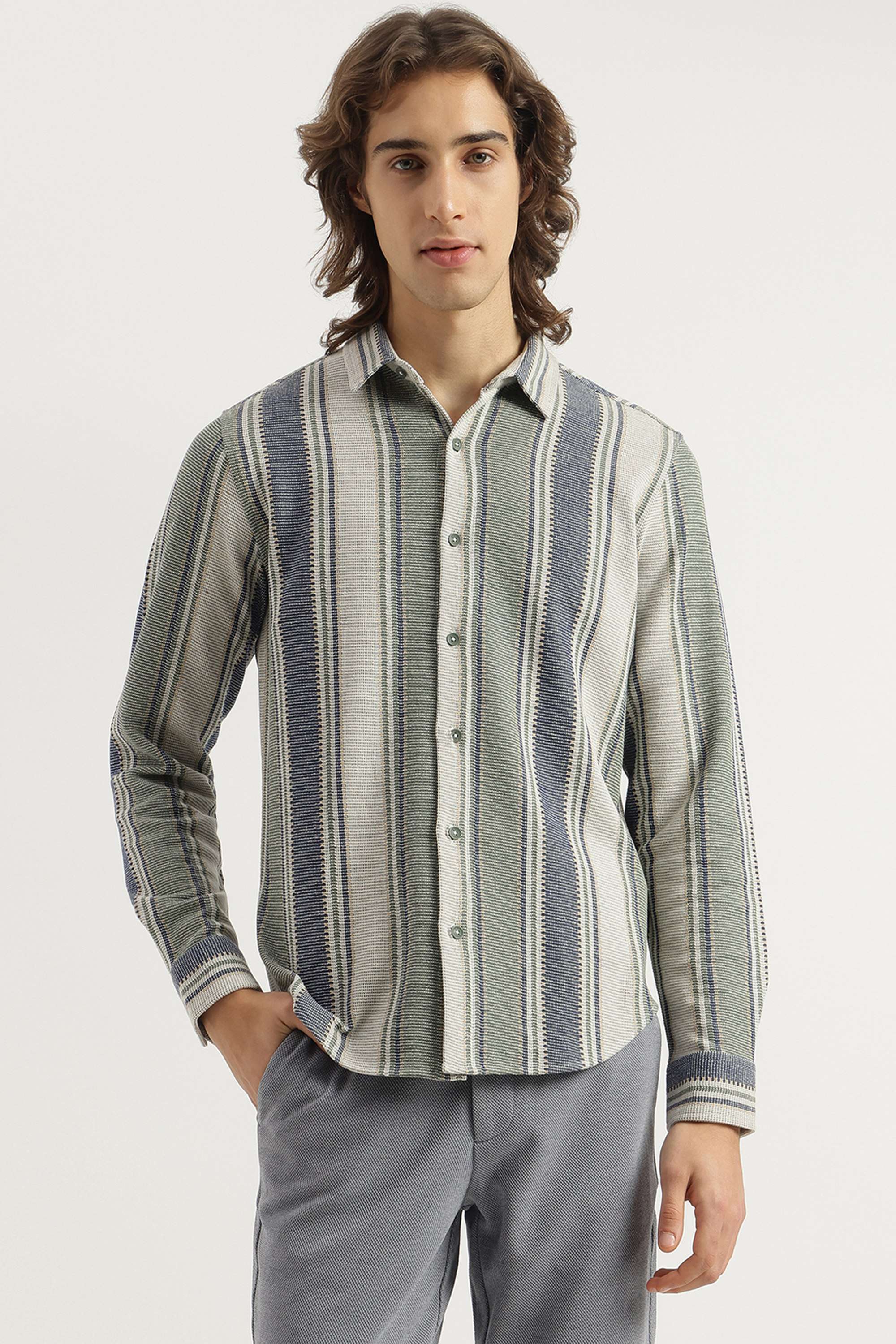Stripes-Cotton-Slim-Fit-Men-s-Casual-Shirt