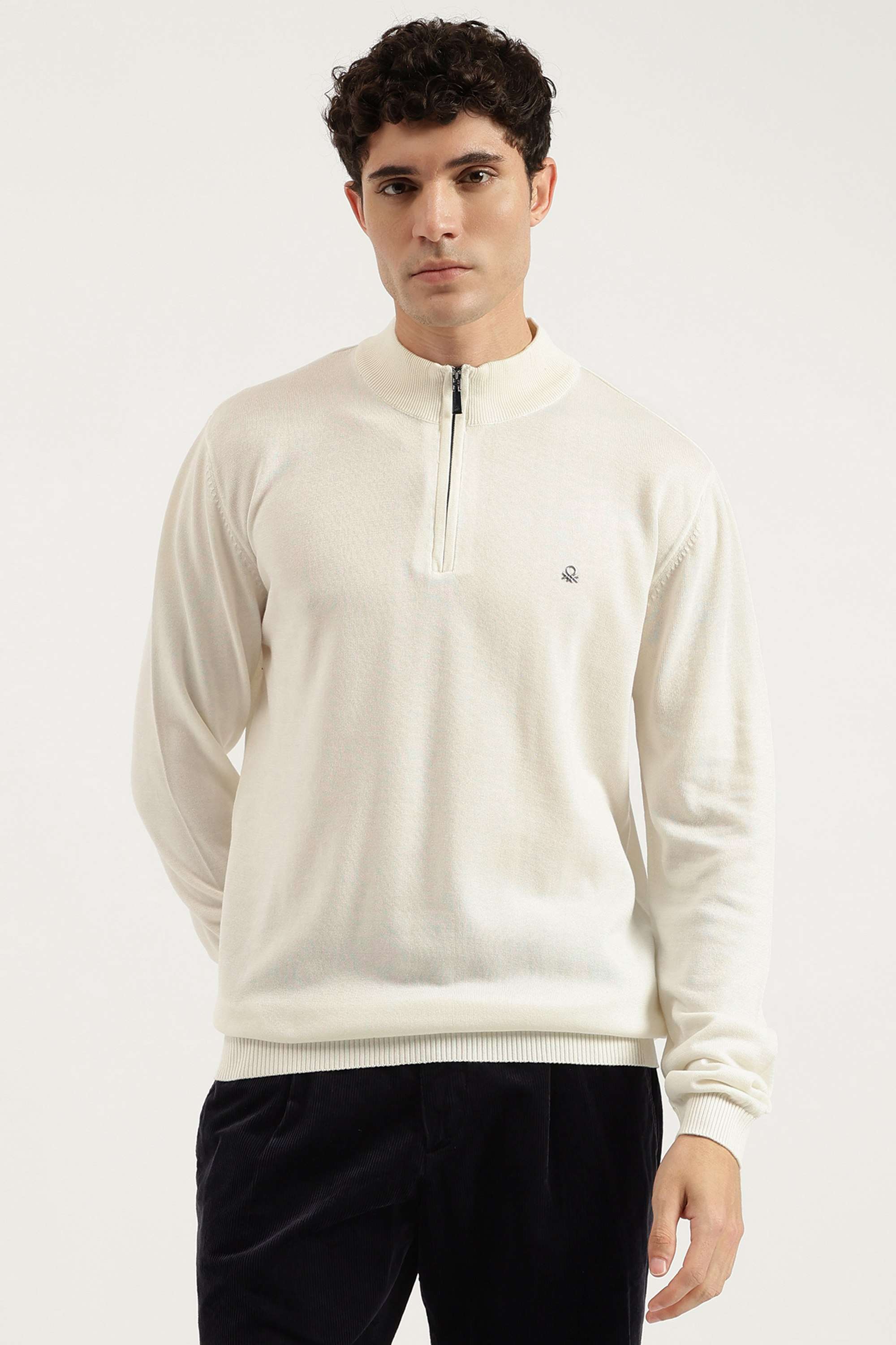 Solid-Cotton-Round-Neck-Men-s-Pullover