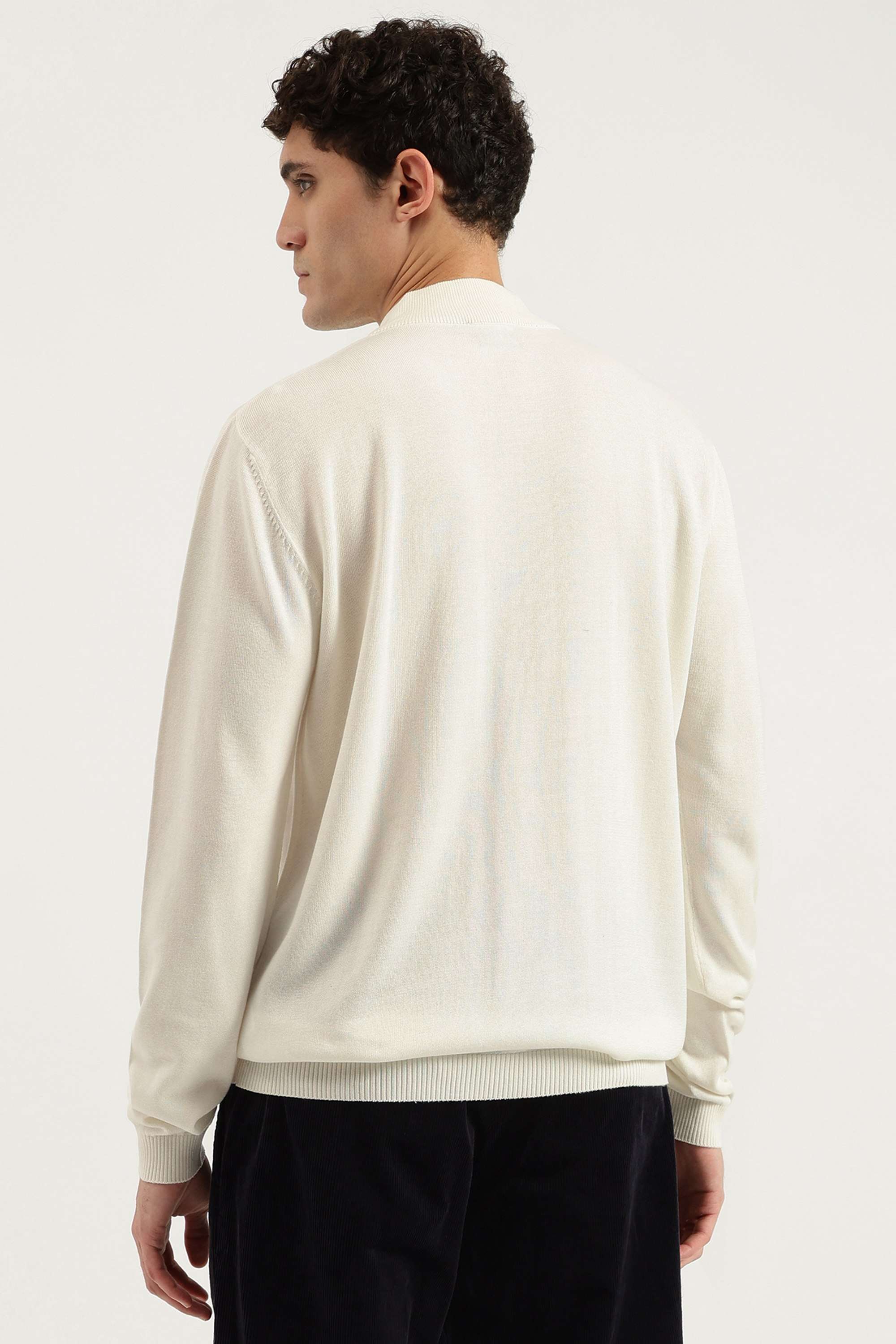 Solid-Cotton-Round-Neck-Men-s-Pullover