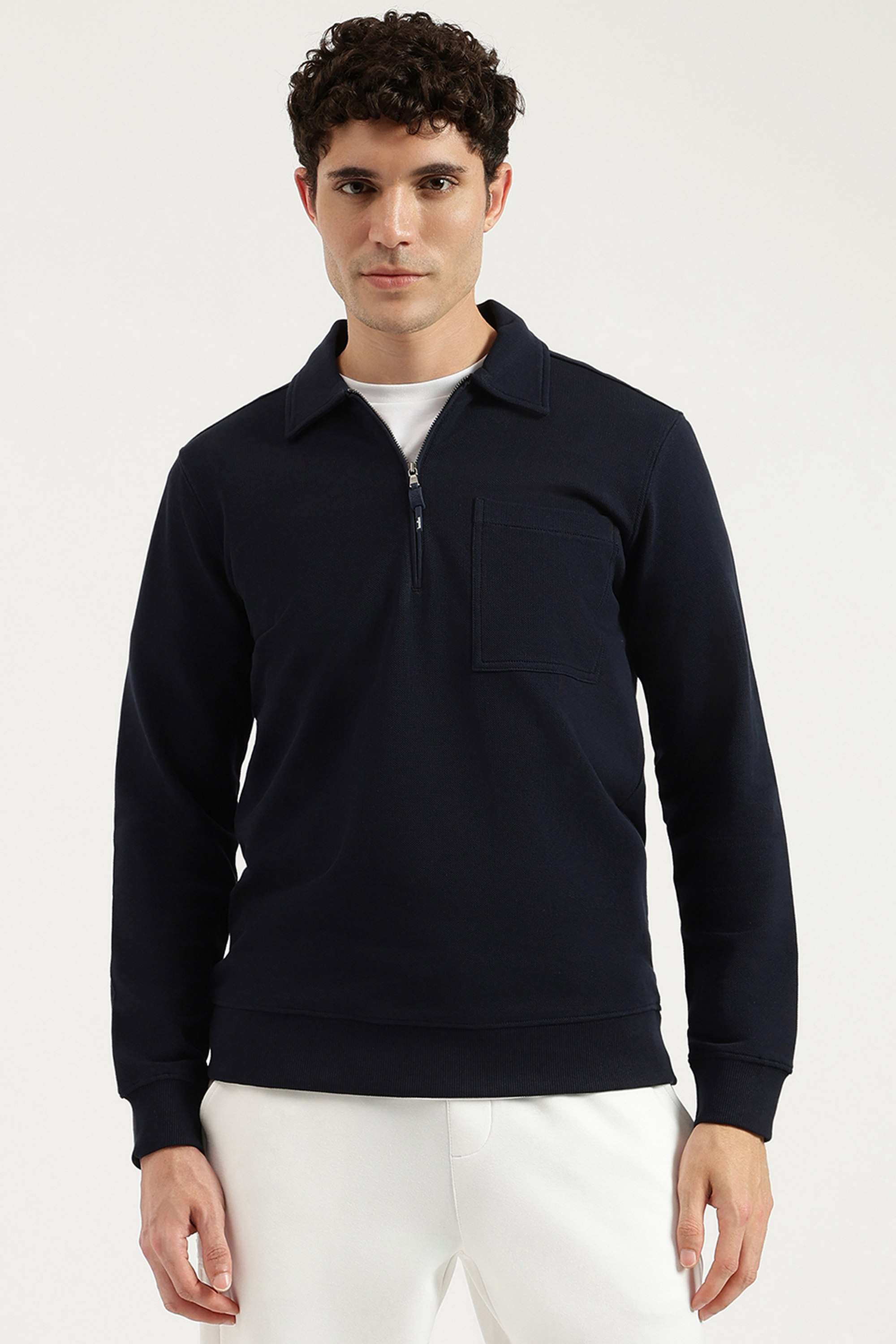 Solid-Cotton-Relaxed-Fit-Men-Polo-T-Shirt