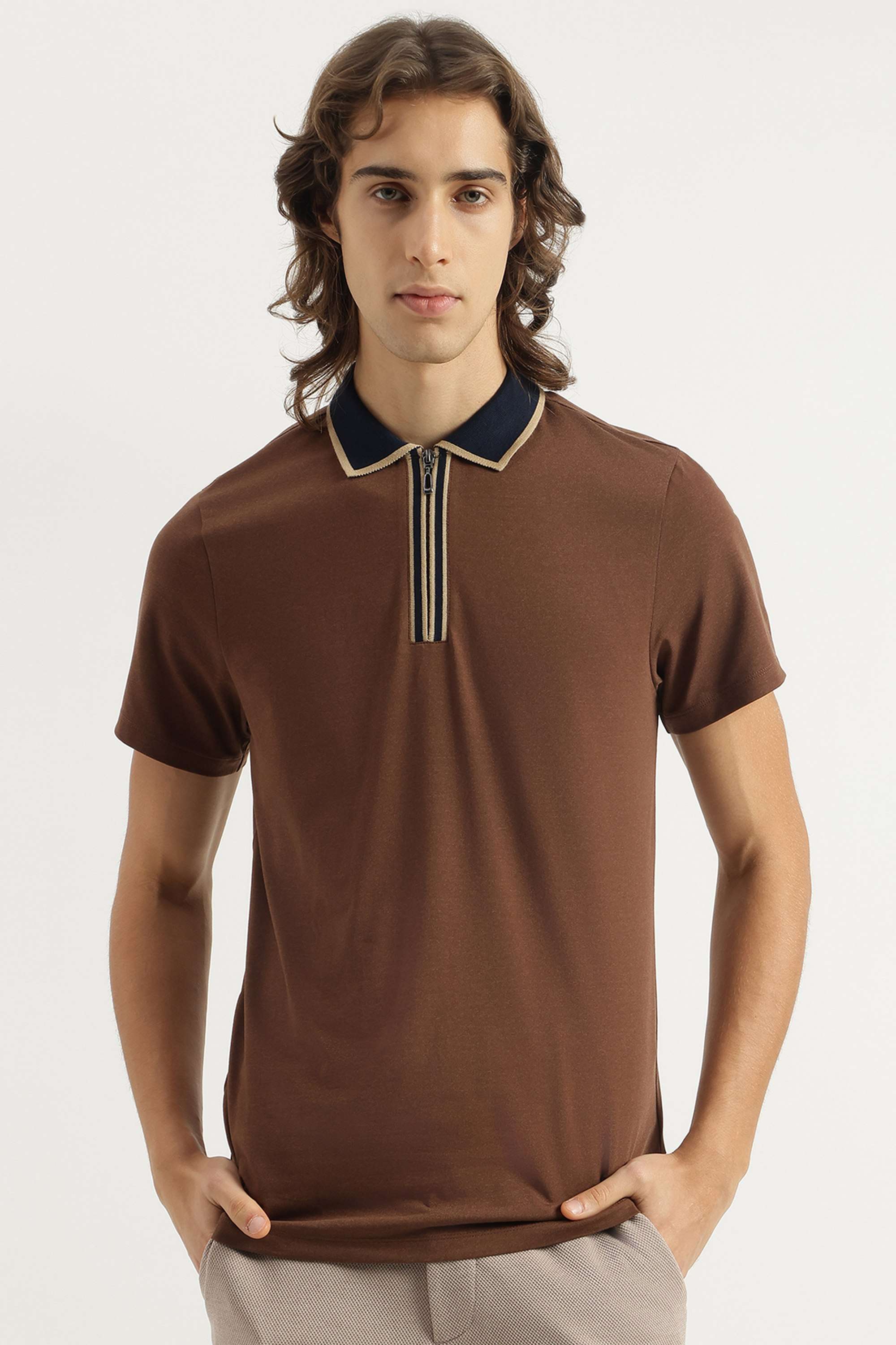 Solid-Cotton-Polo-Men-s-T-Shirt