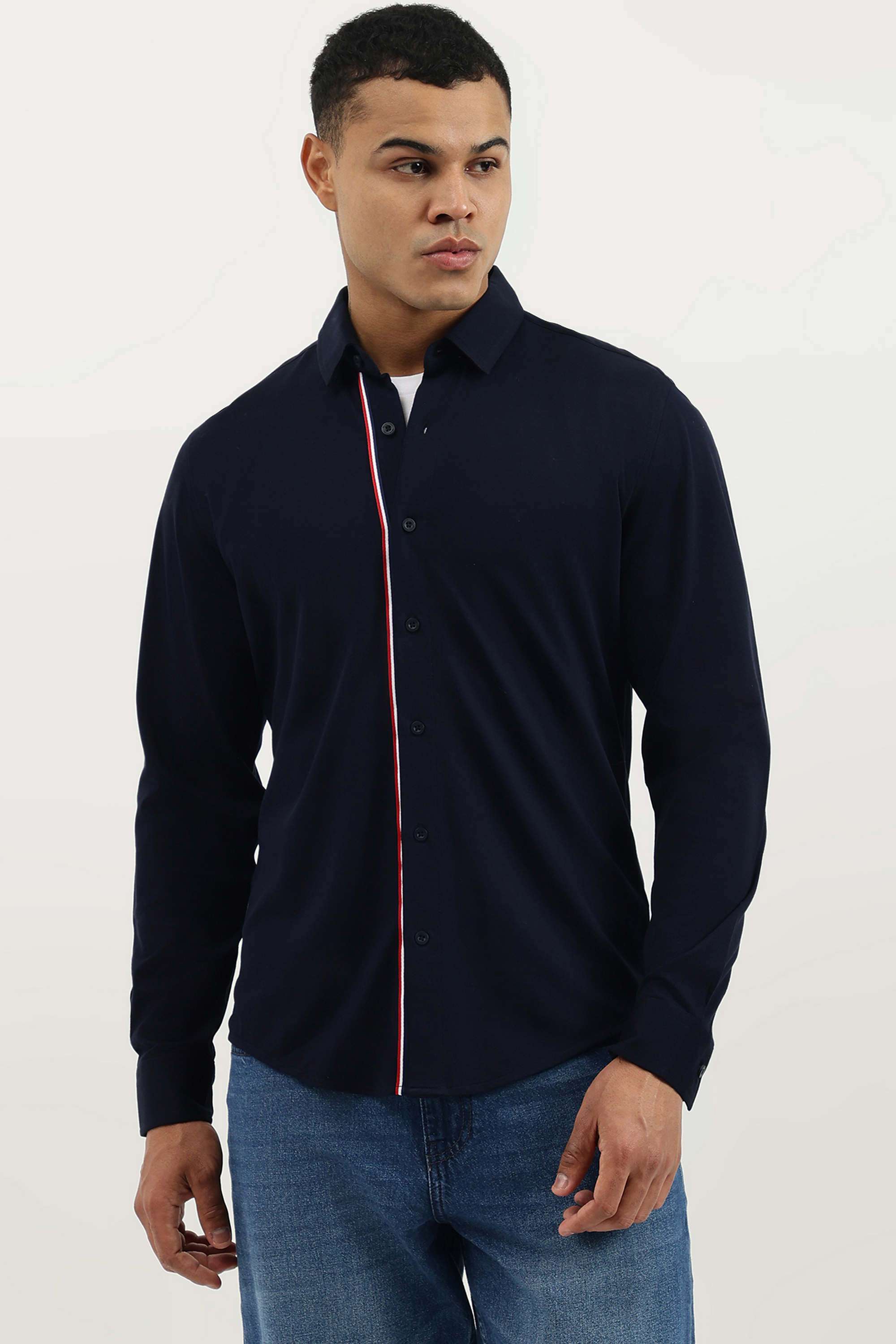 Solid-Cotton-Men-s-Casual-Wear-Shirt