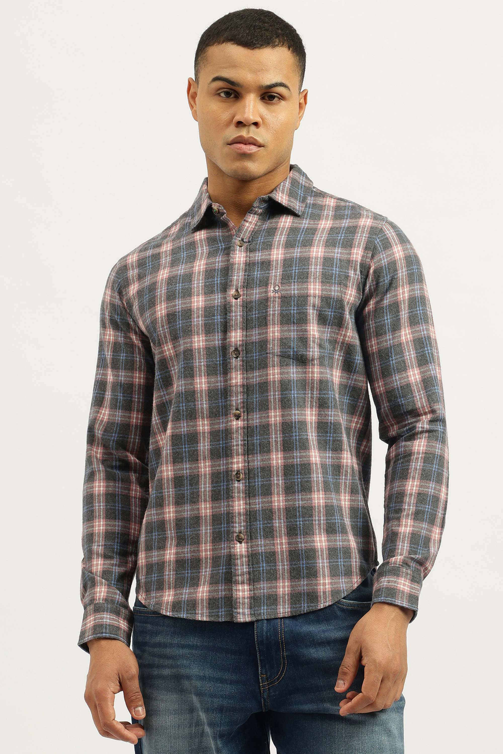 Checks-Cotton-Men-s-Casual-Wear-Shirt