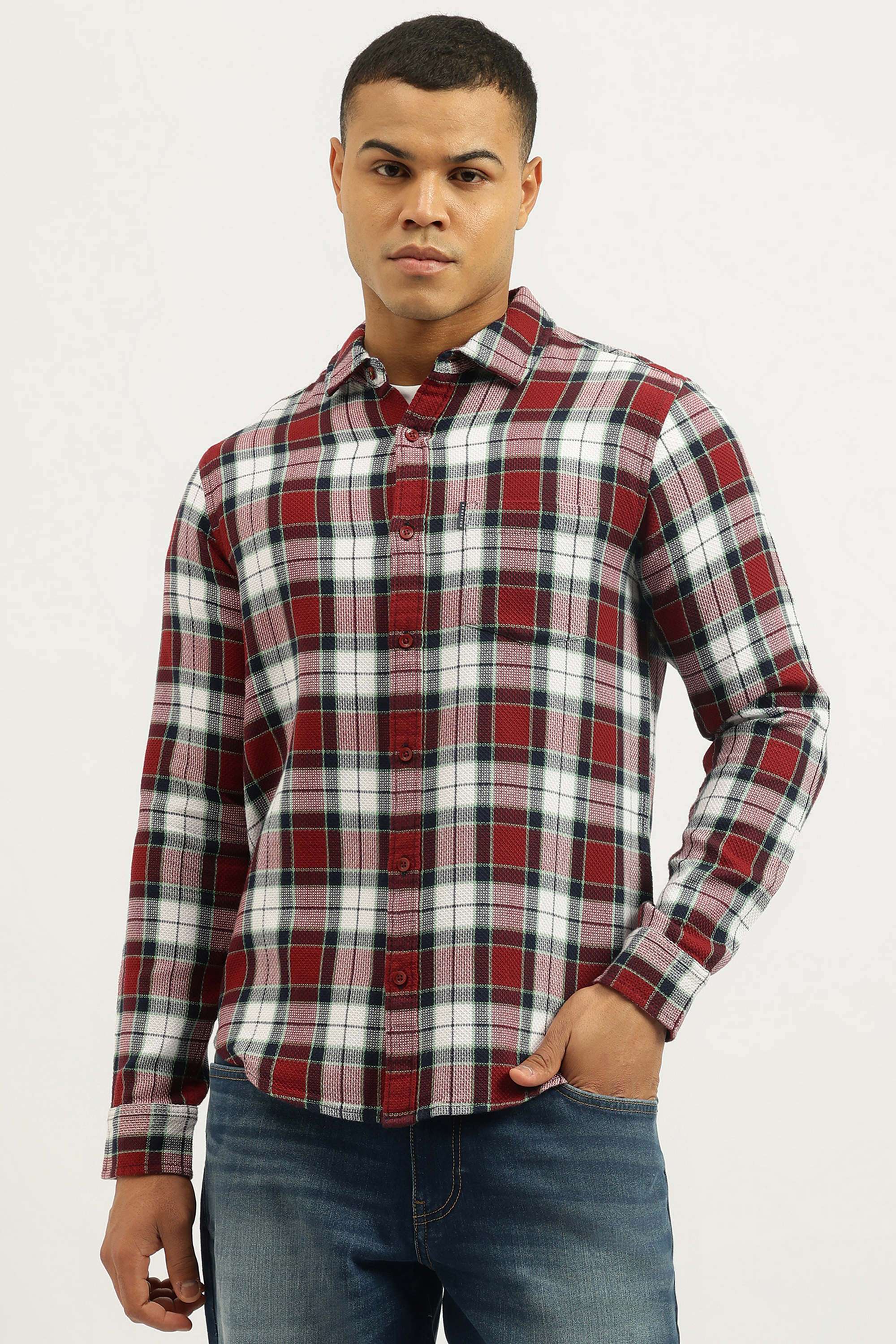 Checks-Cotton-Men-s-Casual-Wear-Shirt