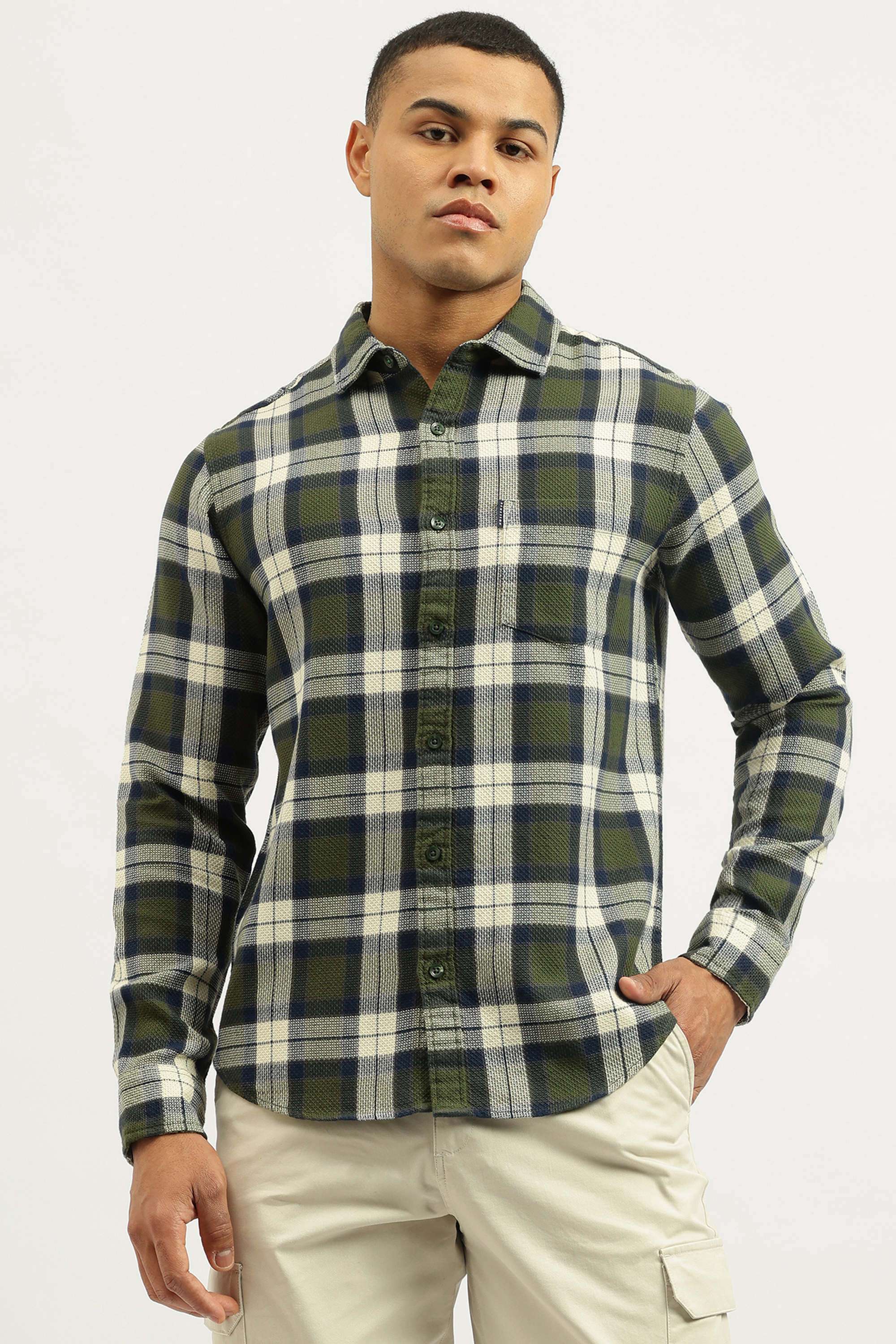 Checks-Cotton-Men-s-Casual-Wear-Shirt