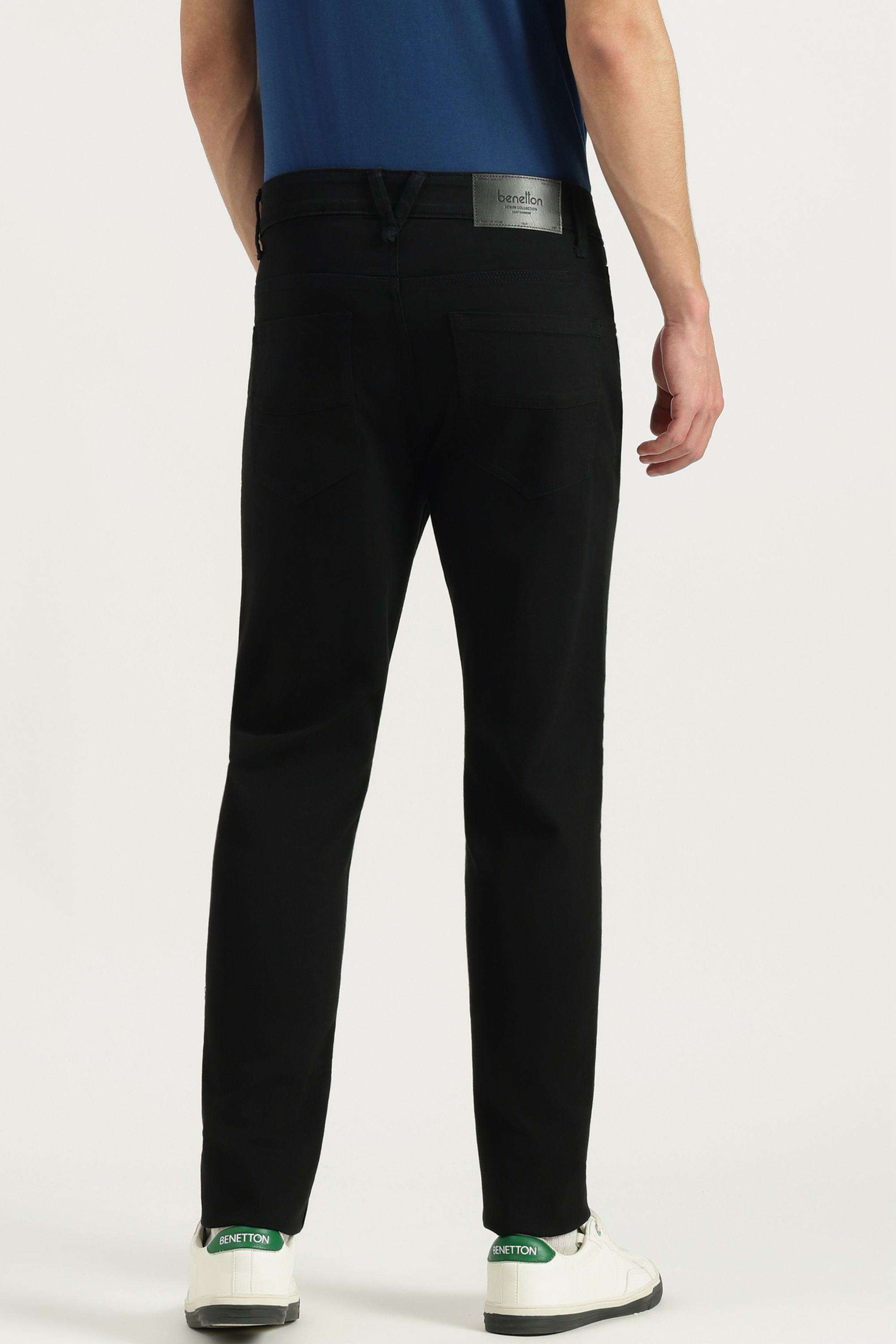 Solid-Cotton-Blend-Skinny-Fit-Men-s-Jeans