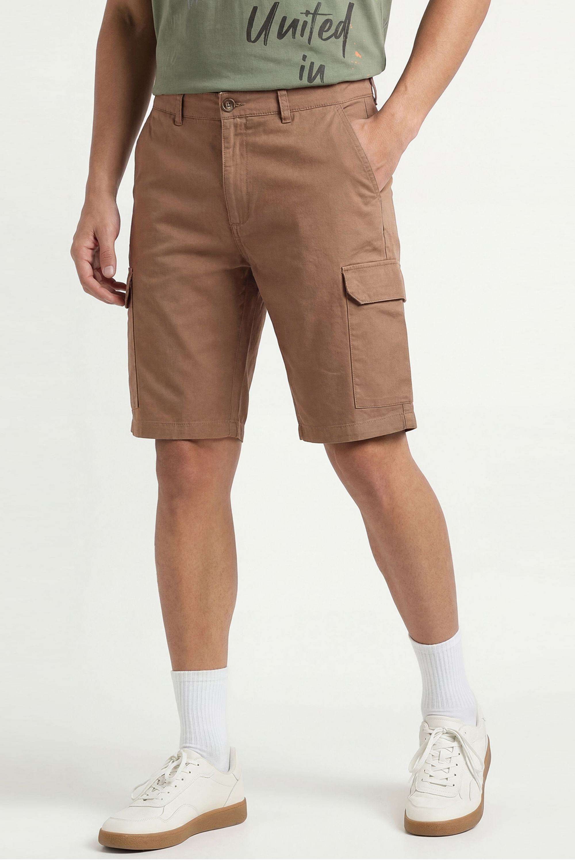 Solid-Cotton-Blend-Relaxed-Fit-Men-s-Shorts