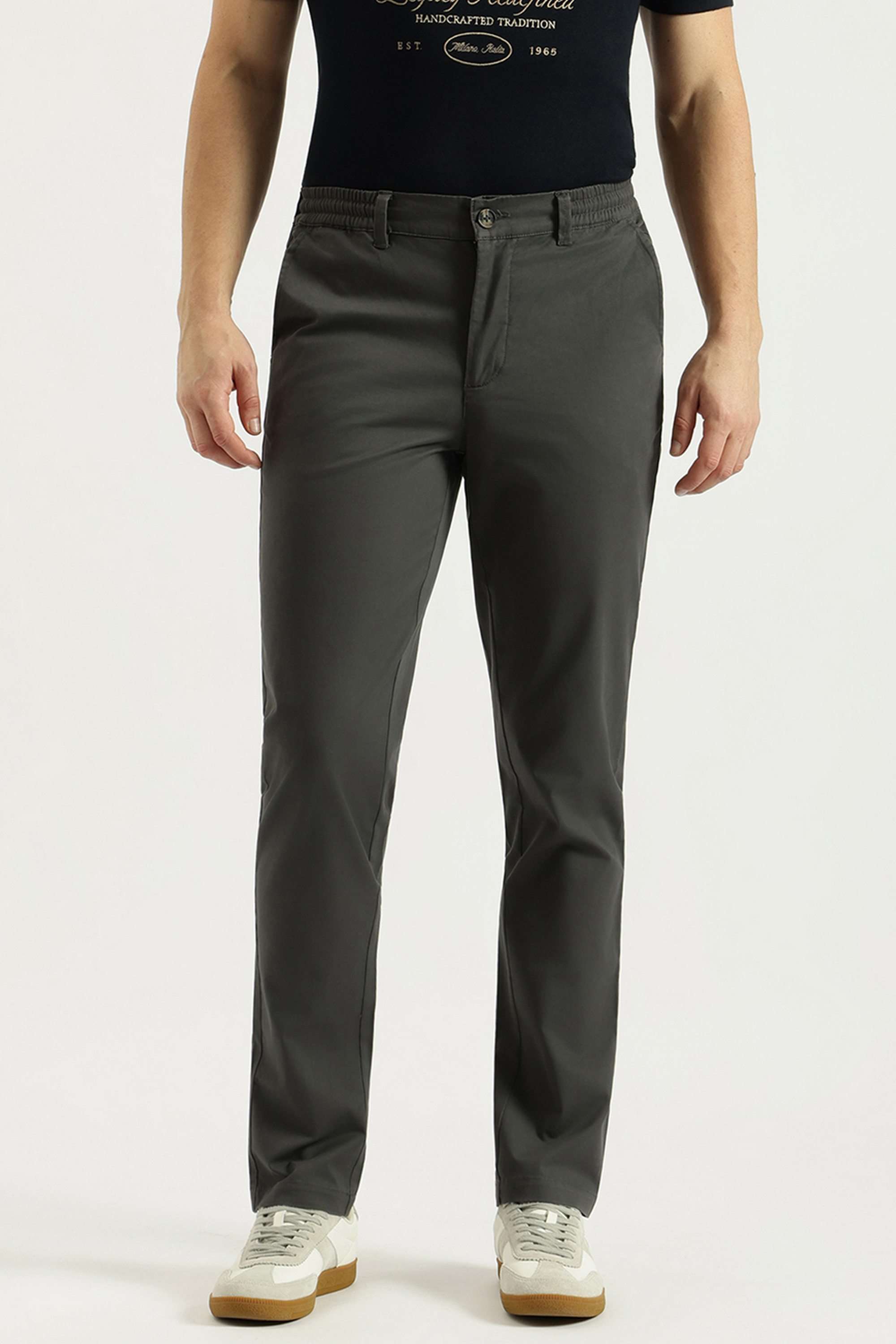 Solid-Cotton-Blend-Relaxed-Fit-Men-s-Trousers
