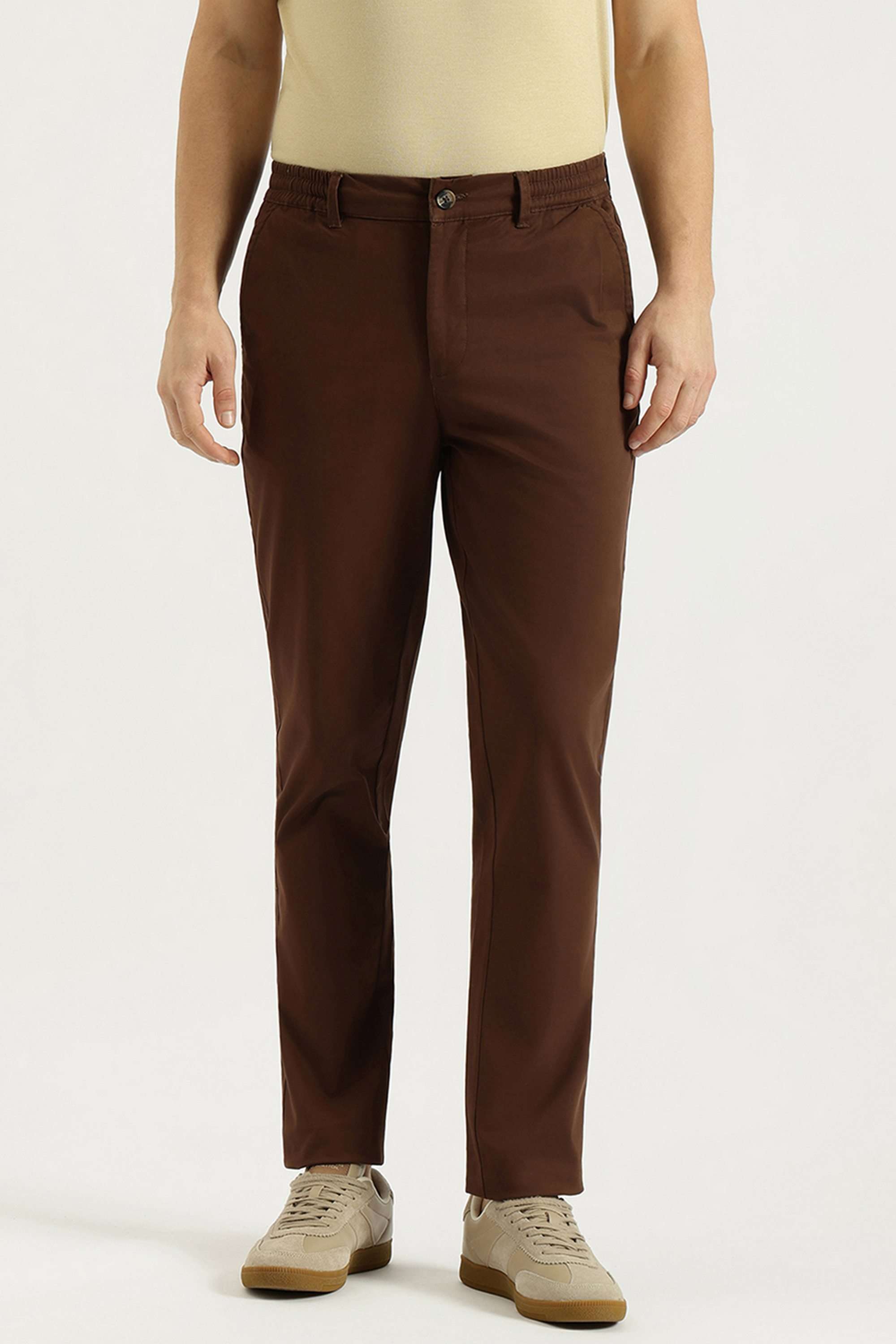Solid-Cotton-Blend-Relaxed-Fit-Men-s-Trousers