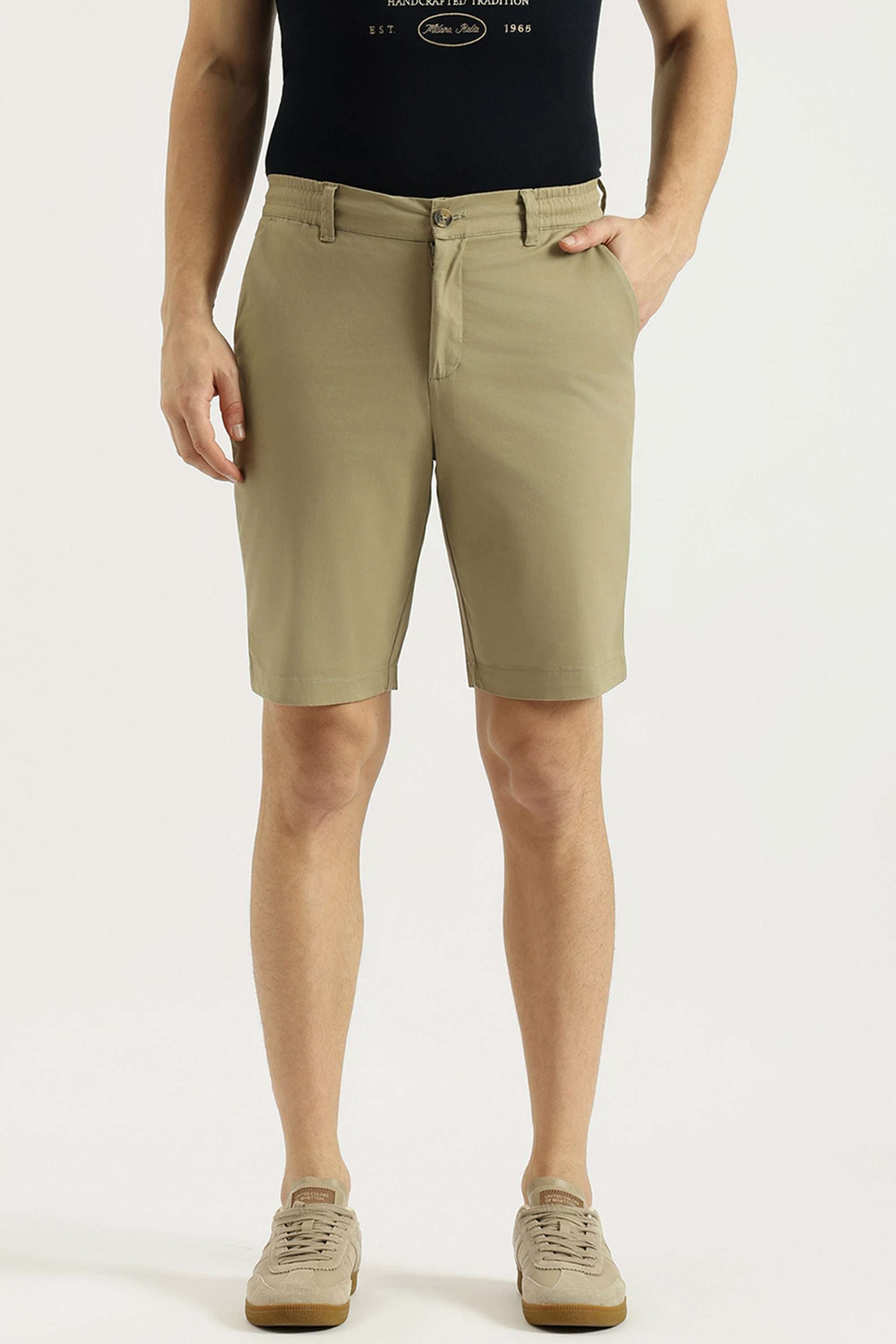 Solid-Cotton-Blend-Relaxed-Fit-Men-s-Shorts