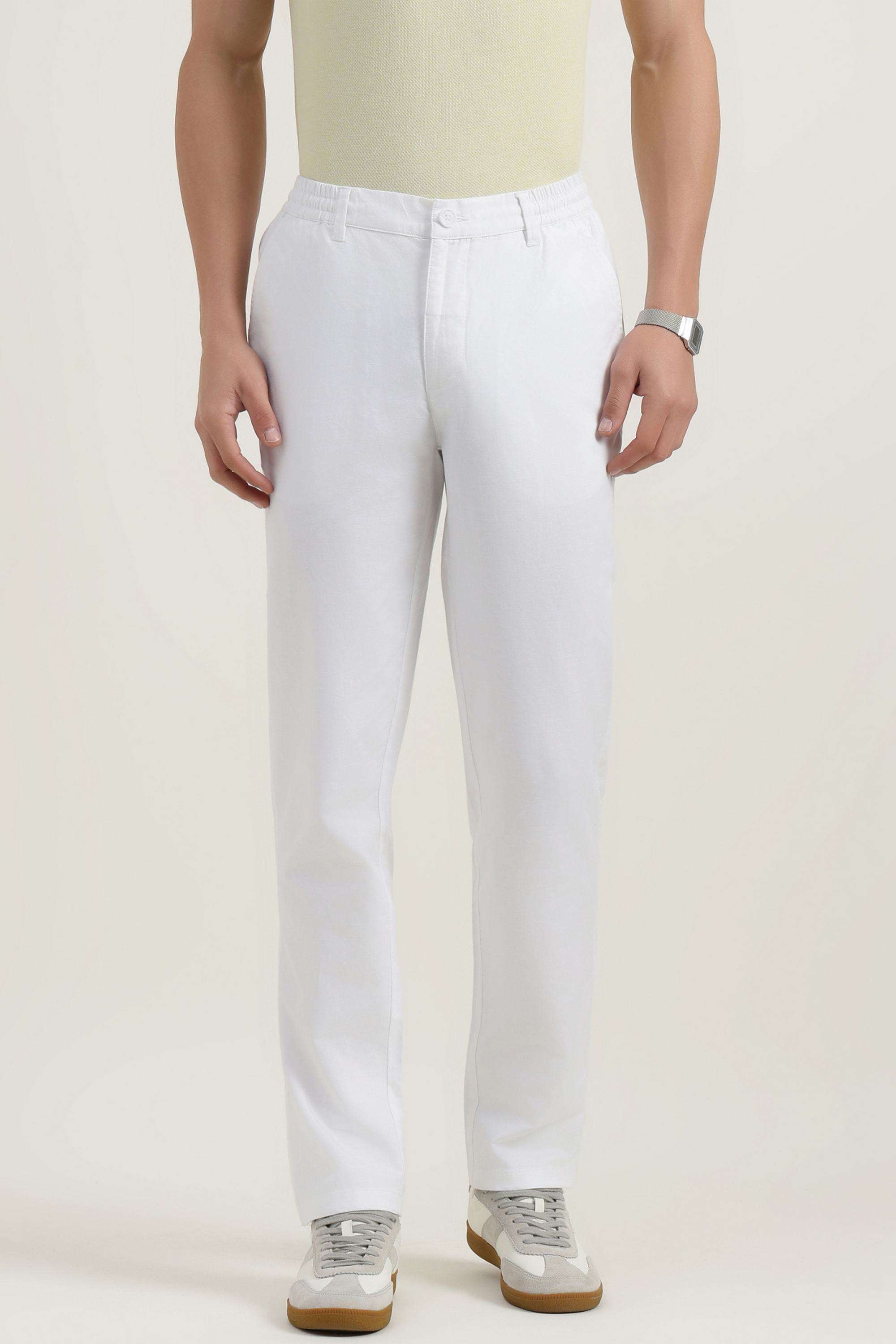 Solid-Cotton-Blend-Relaxed-Fit-Men-s-Trousers