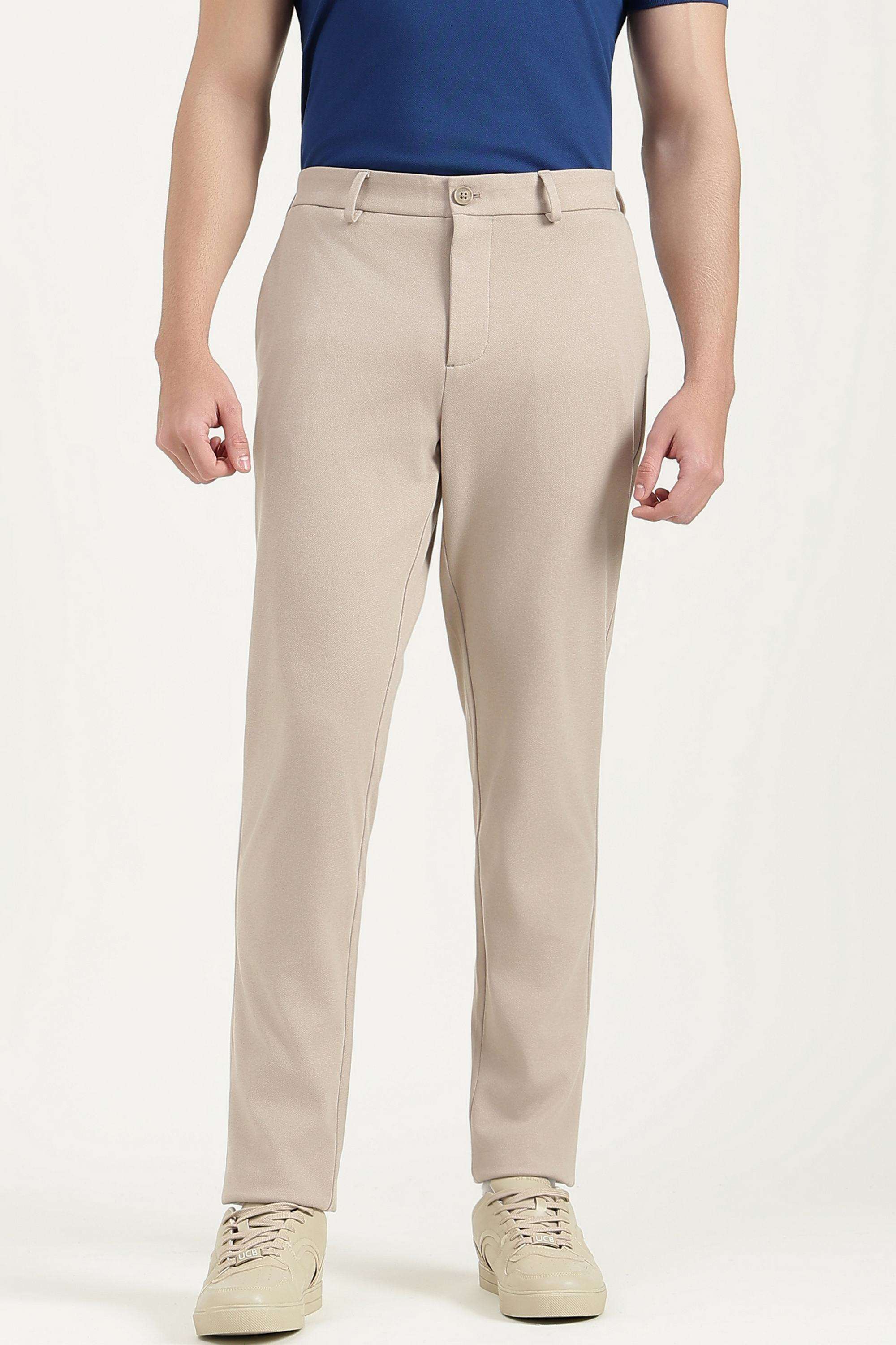 Solid-Poly-Cotton-Relaxed-Fit-Men-s-Trousers