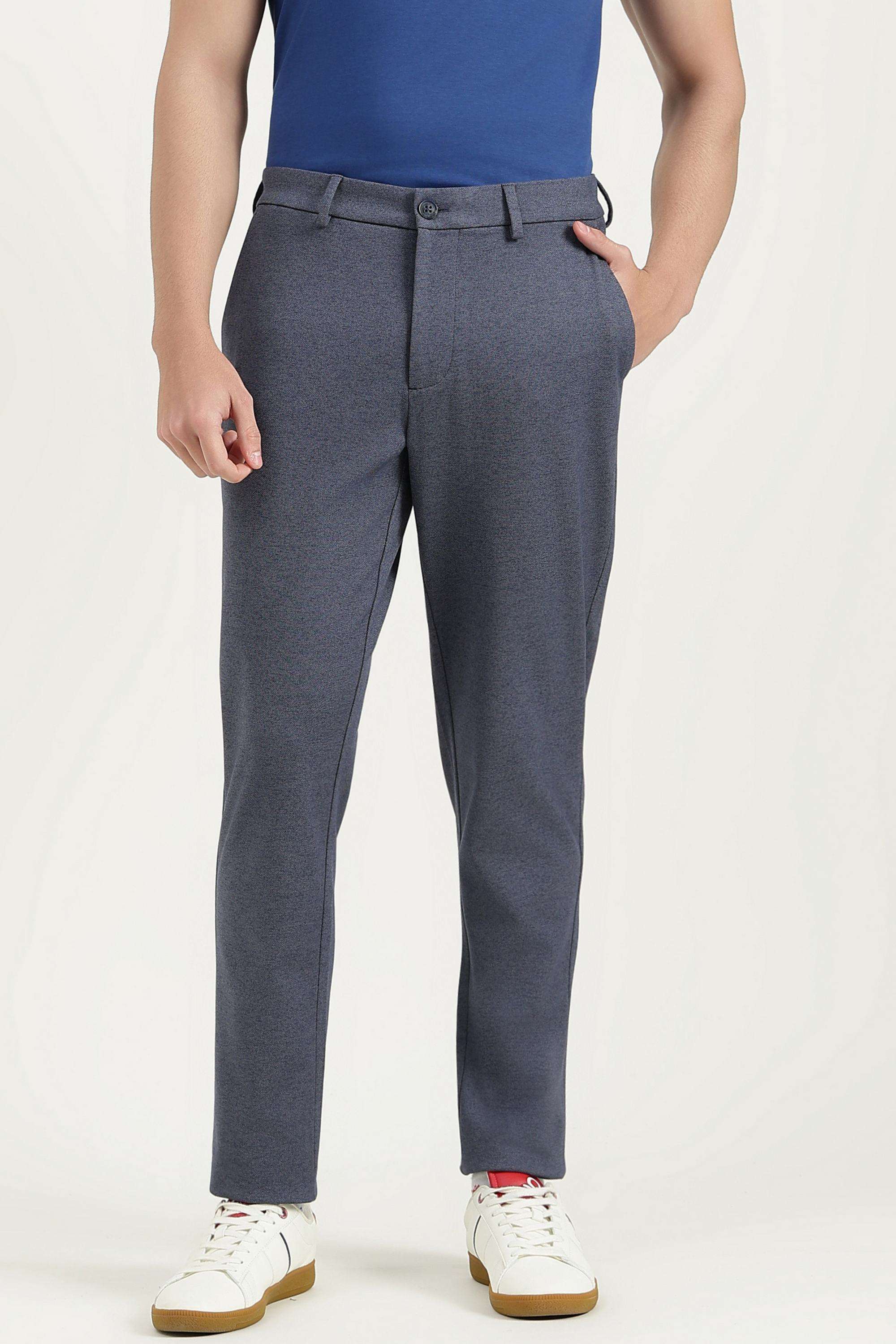 Solid-Poly-Cotton-Relaxed-Fit-Men-s-Trousers