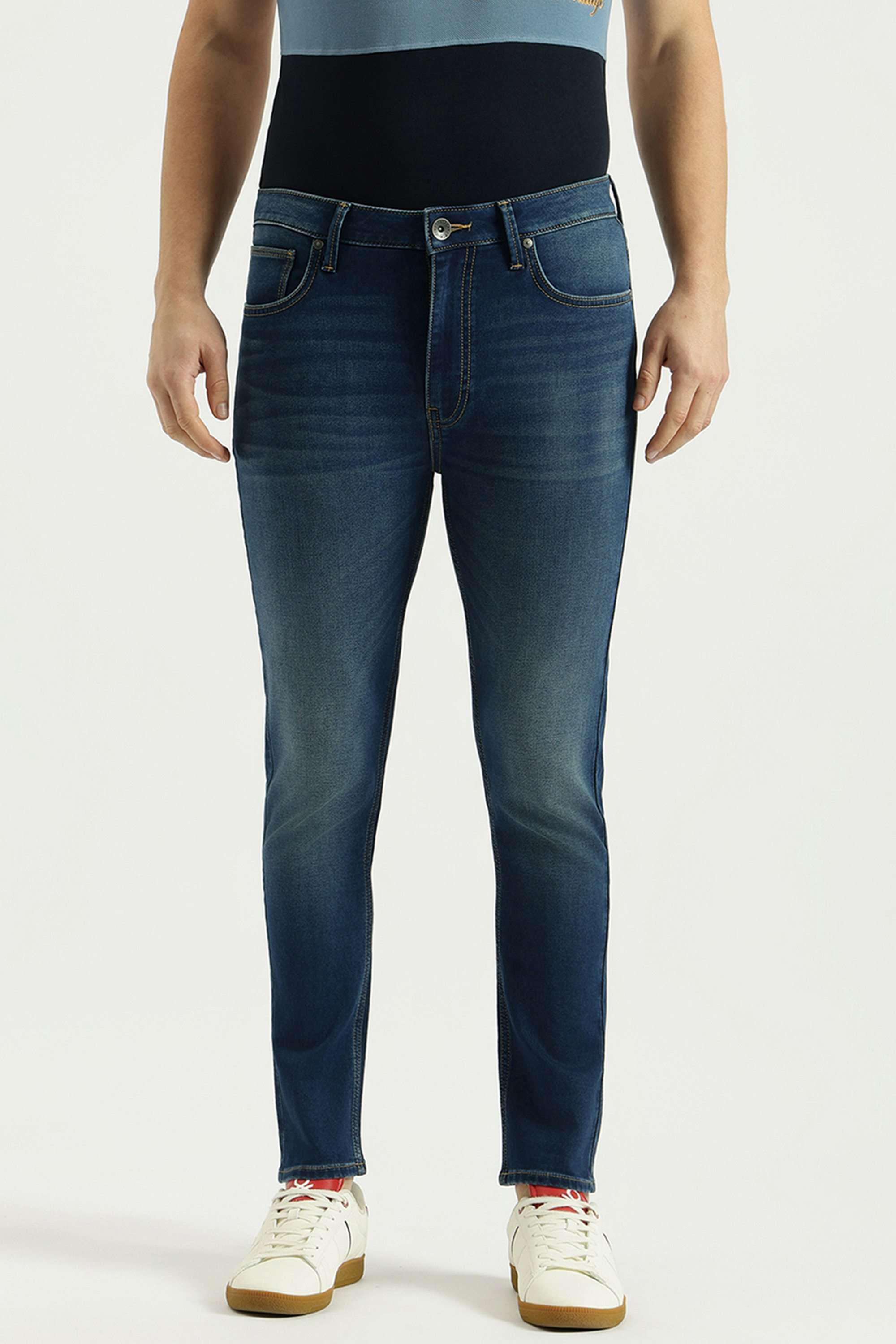 Solid-Cotton-Blend-Relaxed-Fit-Men-s-Jeans