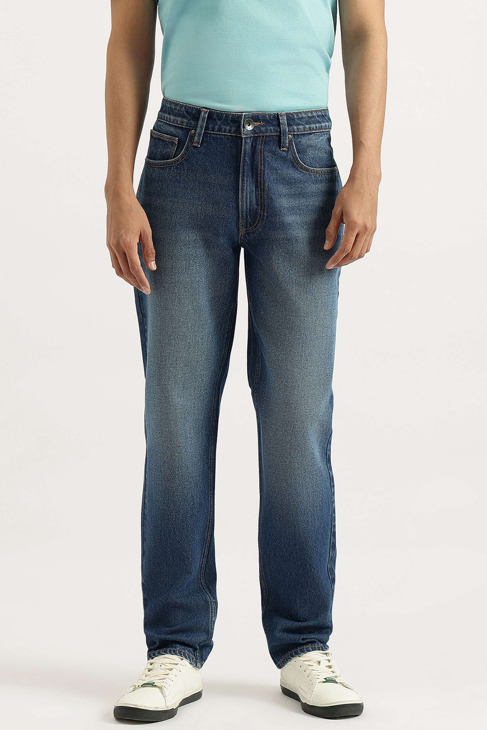 Solid-Cotton-Straight-Fit-Men-s-Jeans