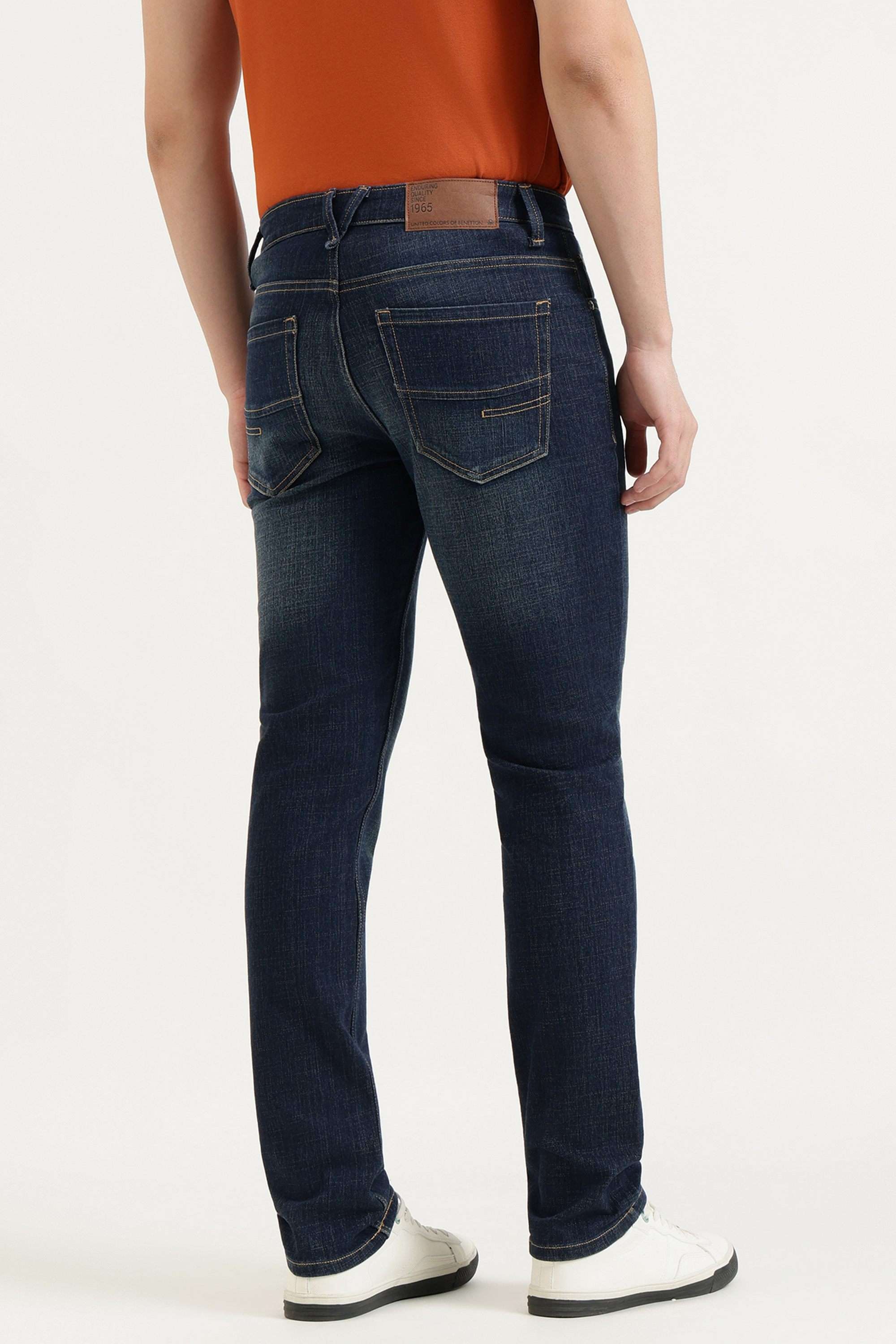 Solid-Cotton-Blend-Straight-Fit-Men-s-Jeans
