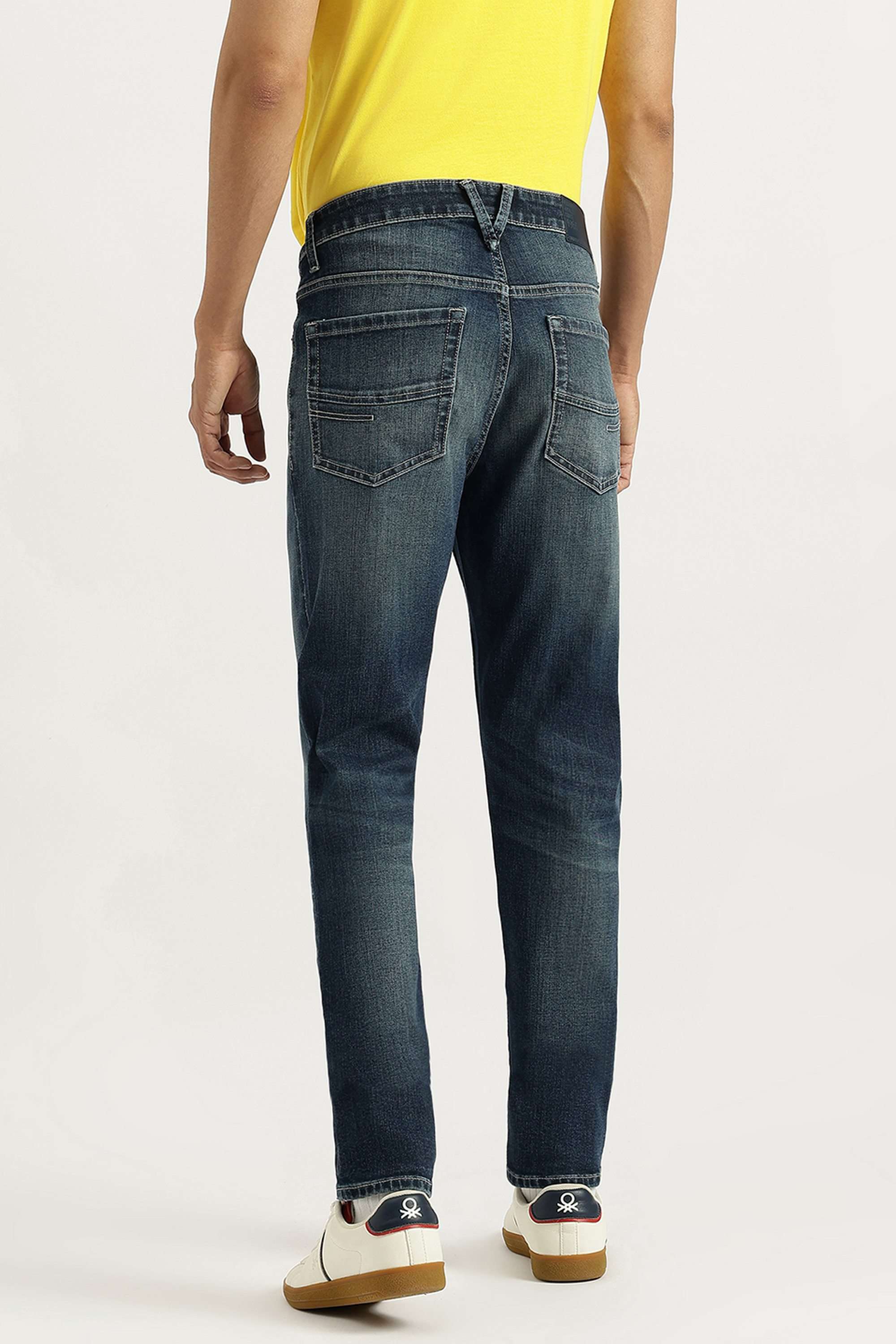 Solid-Cotton-Blend-Skinny-Fit-Men-s-Jeans