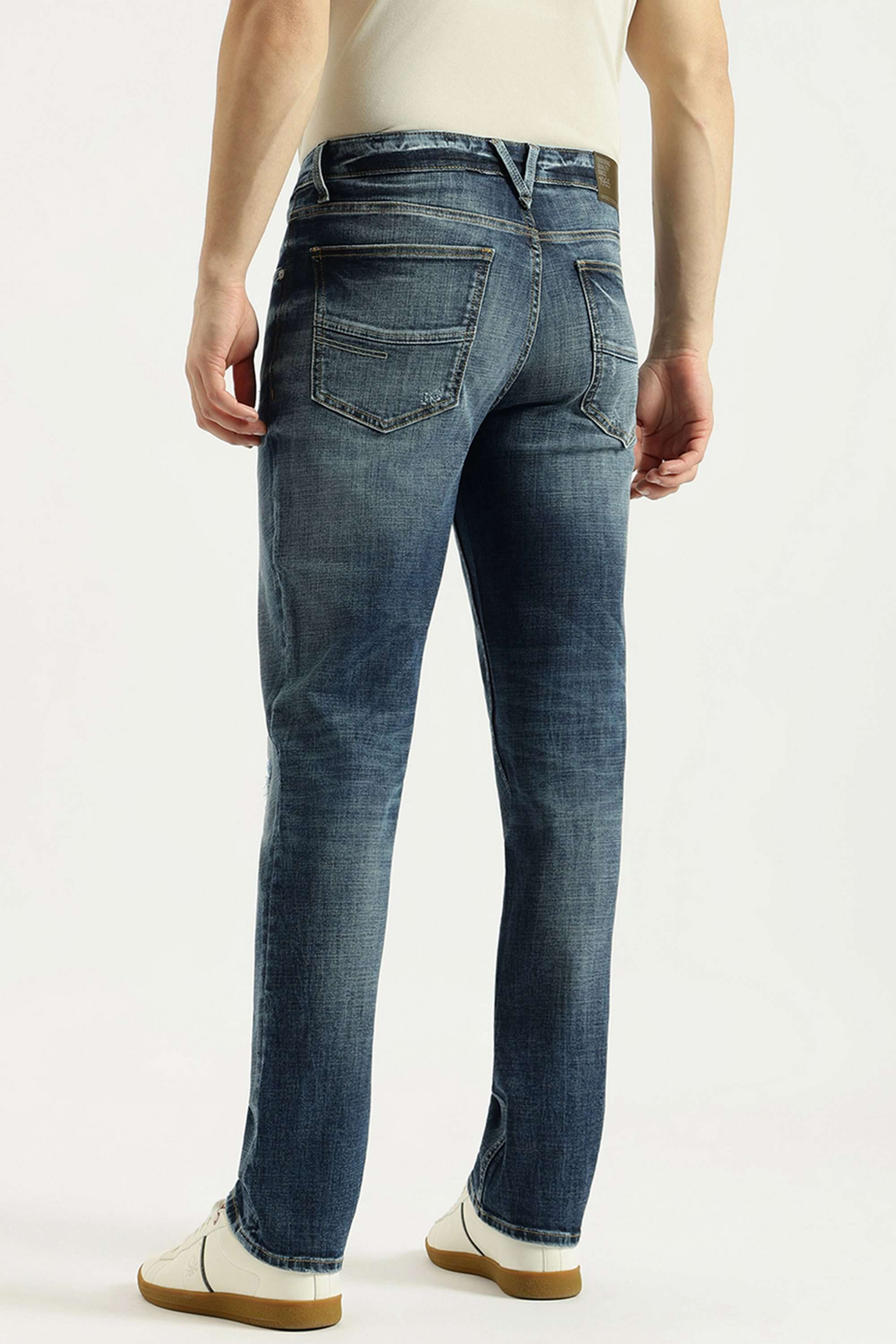 Solid-Cotton-Blend-Straight-Fit-Men-s-Jeans