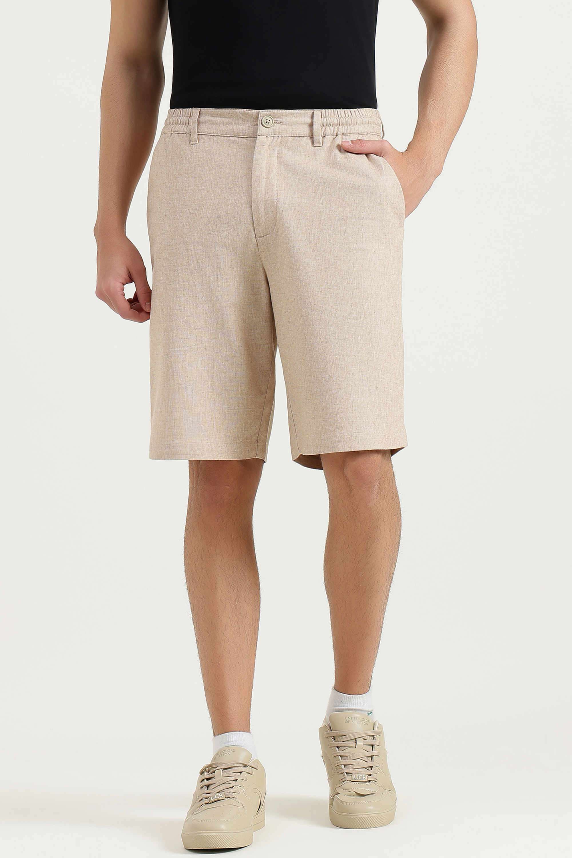 Knitted-Cotton-Blend-Relaxed-Fit-Men-s-Shorts
