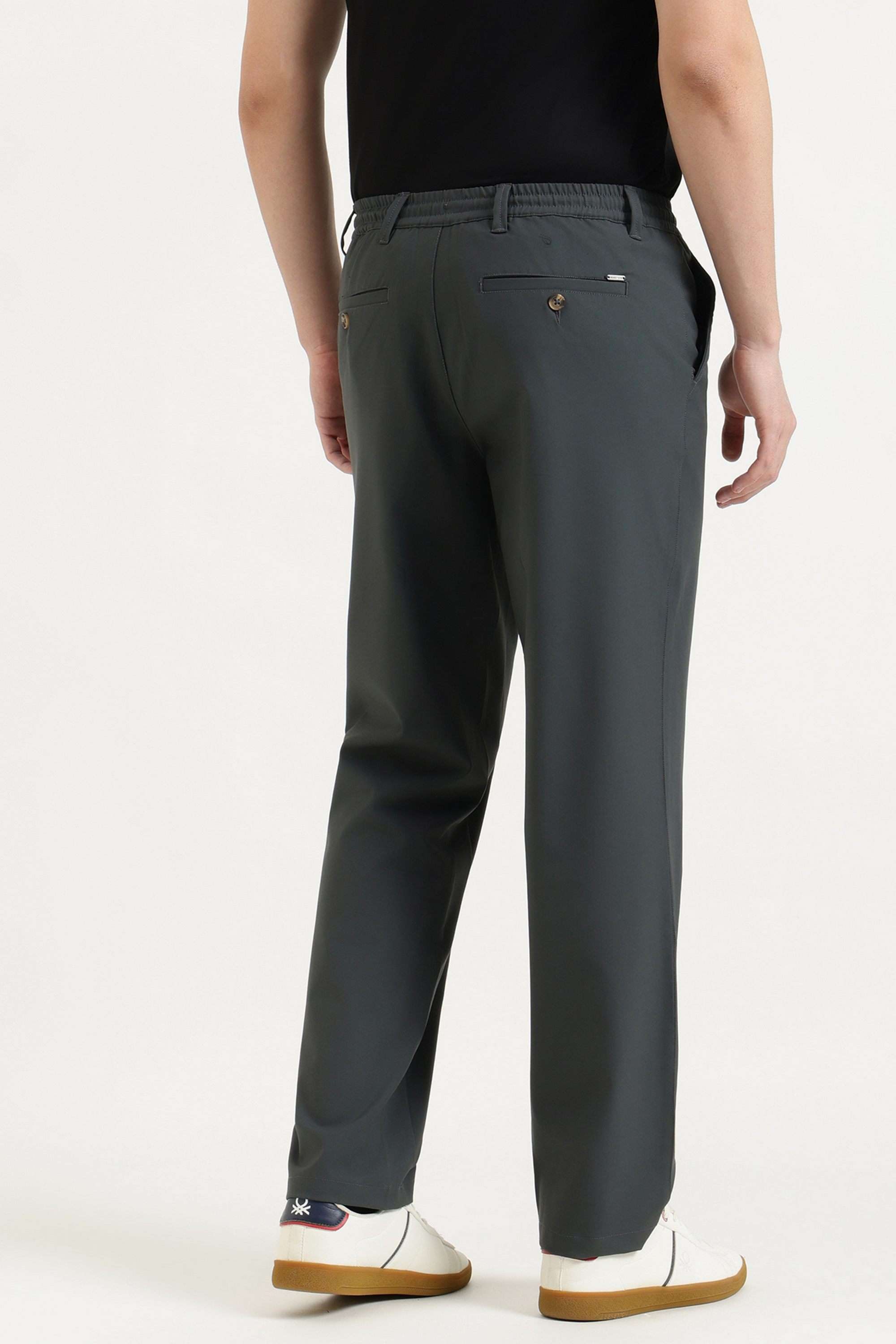 Solid-Poly-Cotton-Straight-Fit-Men-s-Casual-Trousers