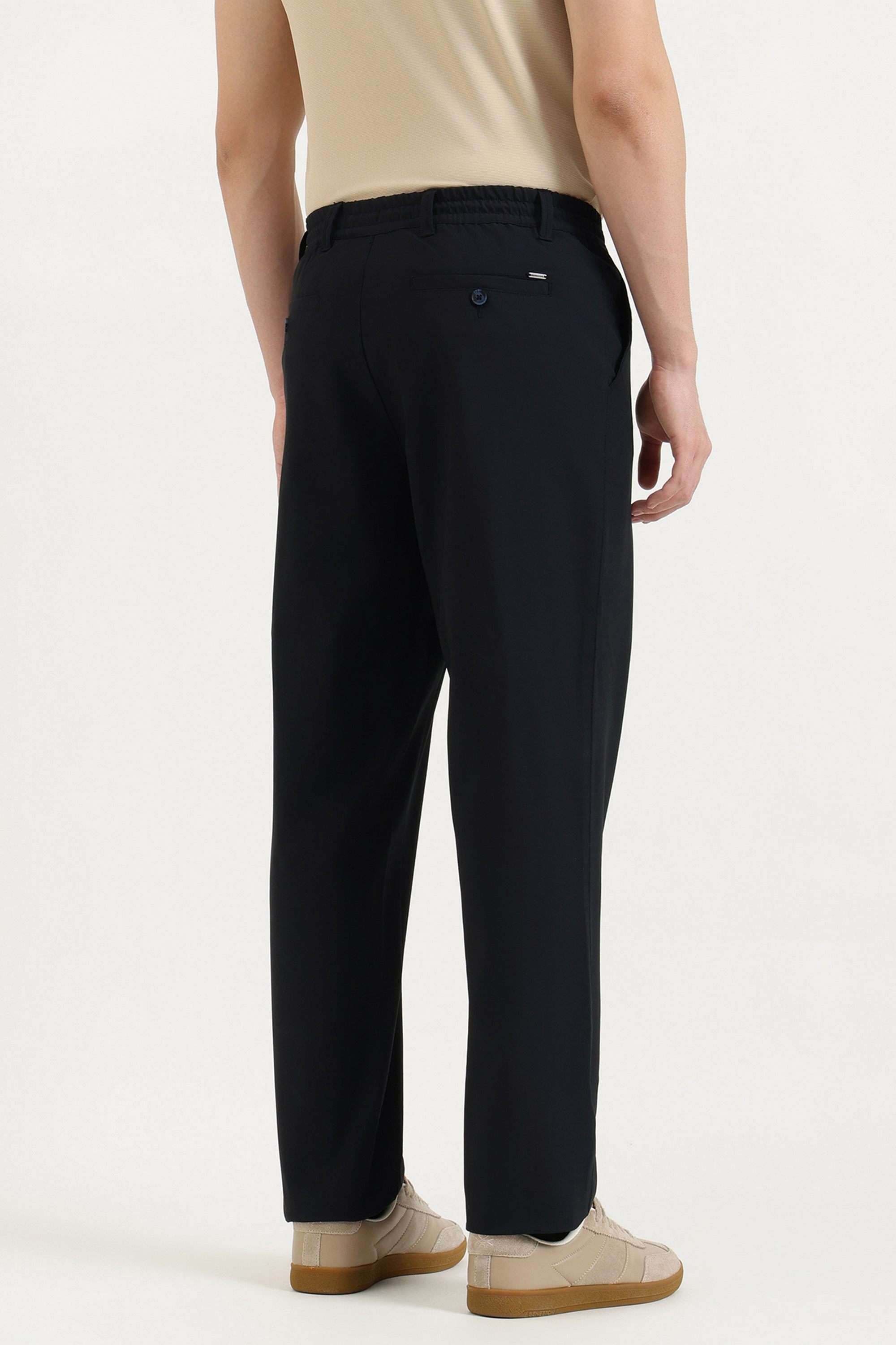 Solid-Poly-Cotton-Straight-Fit-Men-s-Casual-Trousers