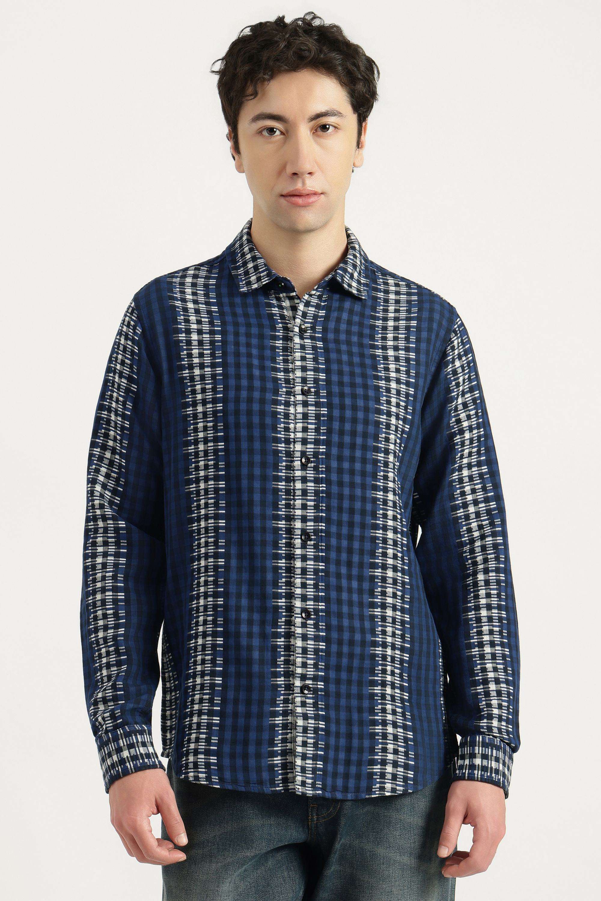 Checks-Cotton-Regular-Fit-Men-s-Casual-Shirt