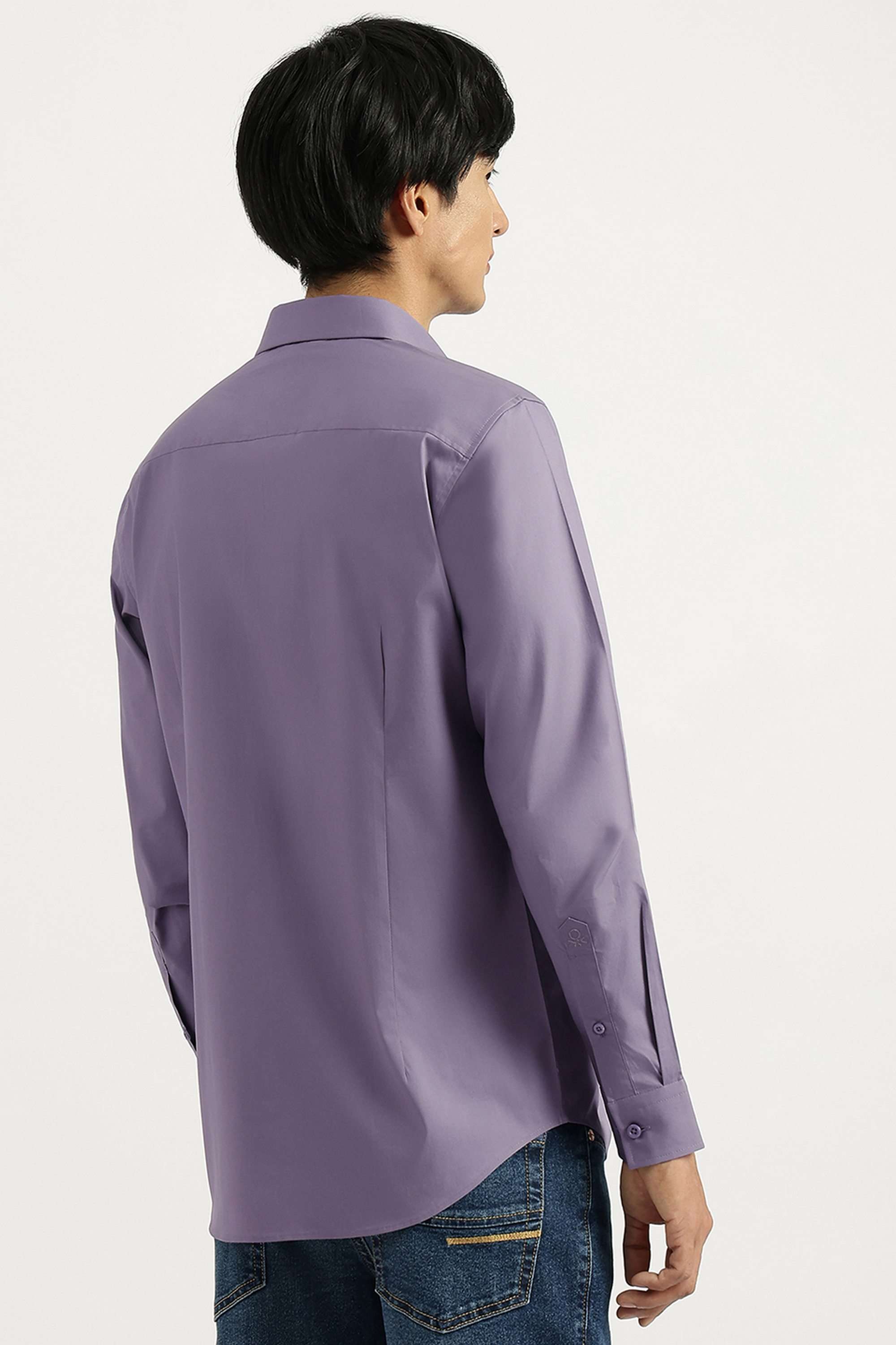 Solid-Cotton-Blend-Slim-Fit-Men-s-Shirt