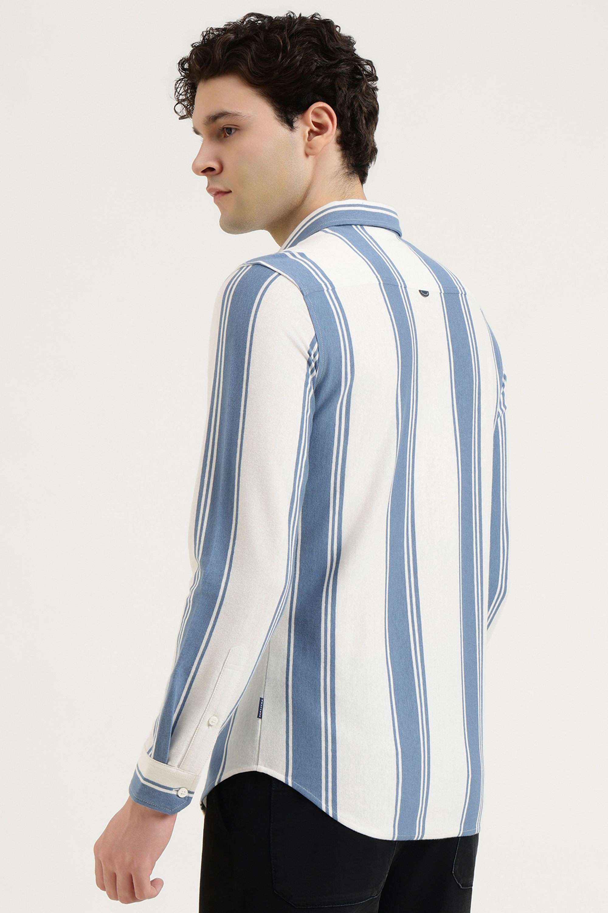 Stripes-Cotton-Blend-Slim-Fit-Men-s-Casual-Shirt