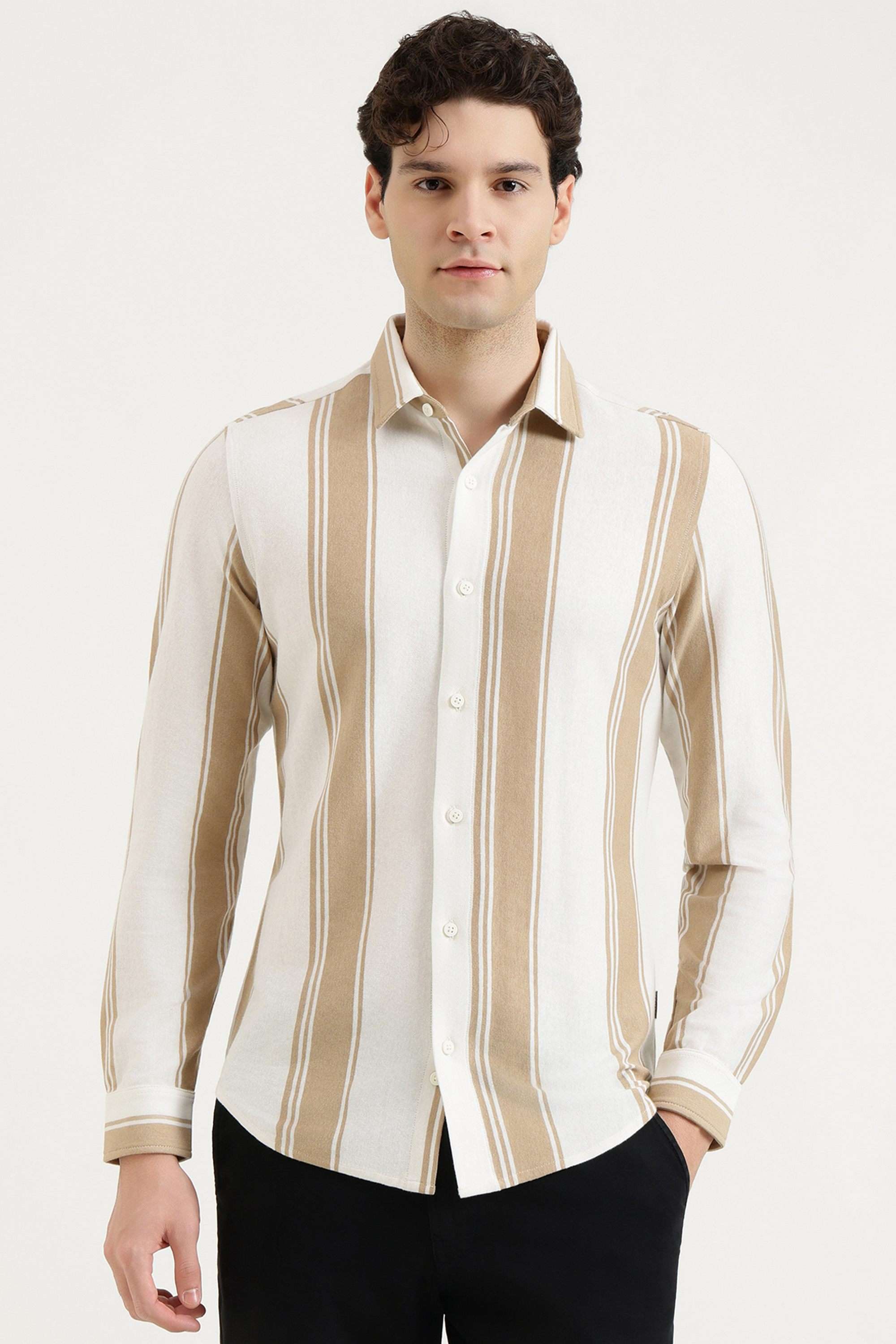 Stripes-Cotton-Blend-Slim-Fit-Men-s-Casual-Shirt