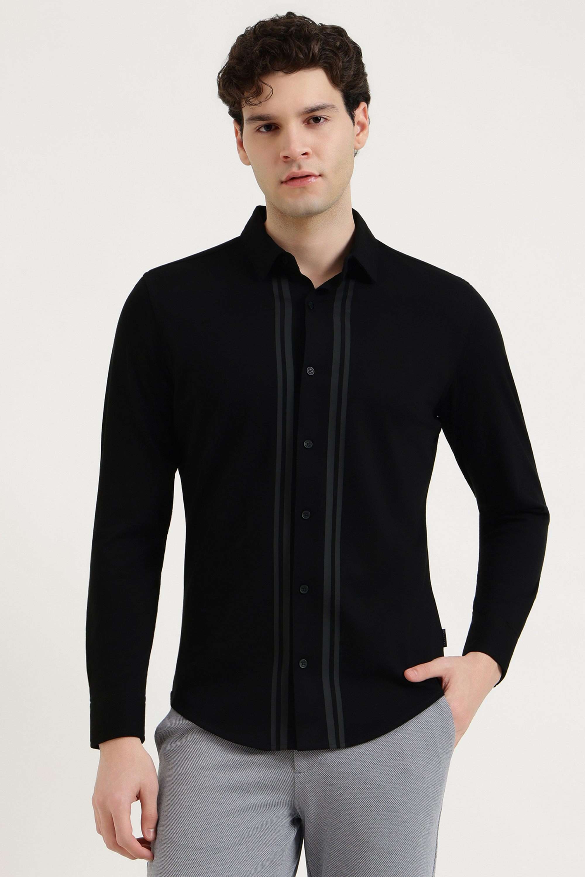 Solid-Cotton-Slim-Fit-Men-s-Casual-Shirt