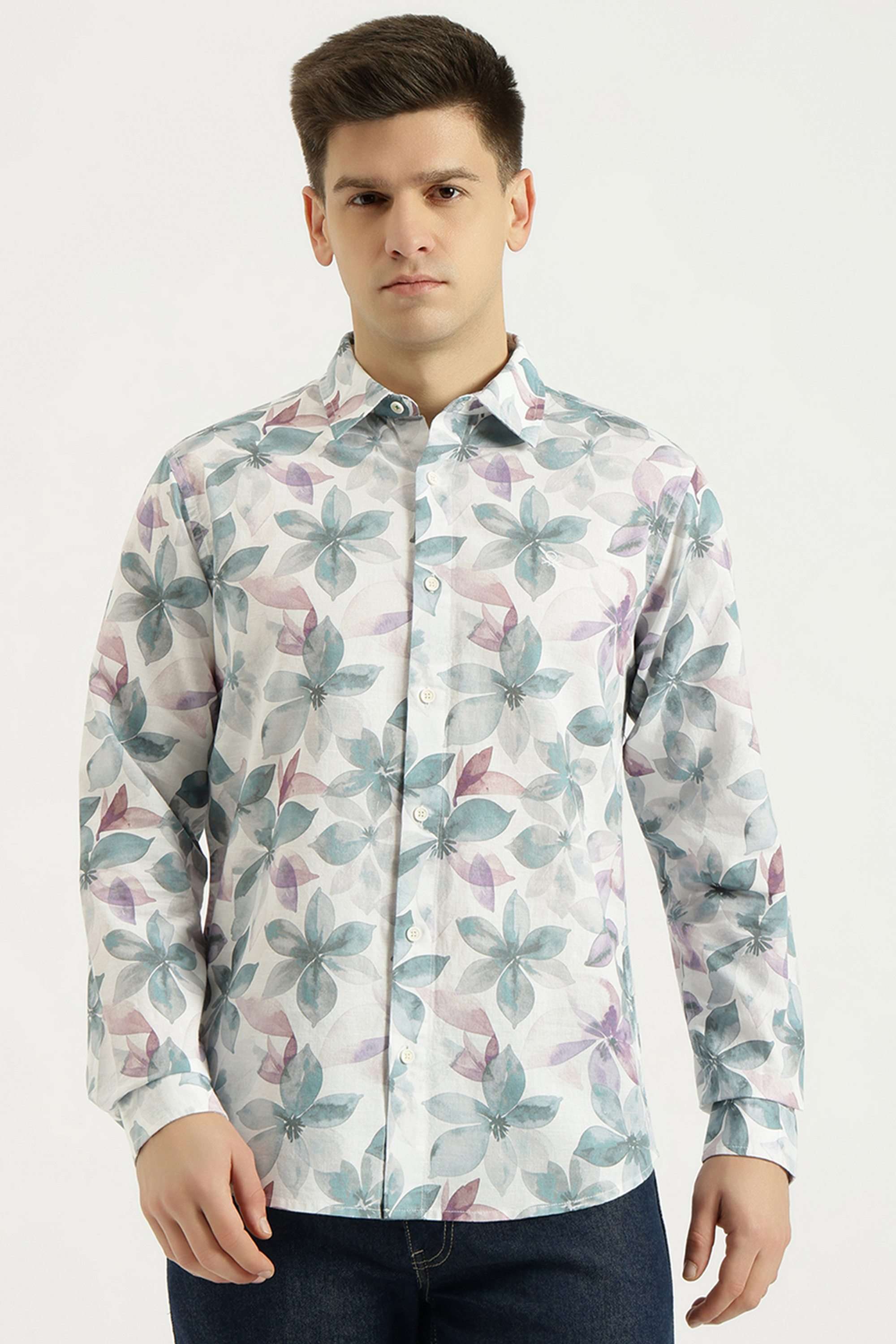 Printed-Cotton-Blend-Regular-Fit-Men-s-Shirt