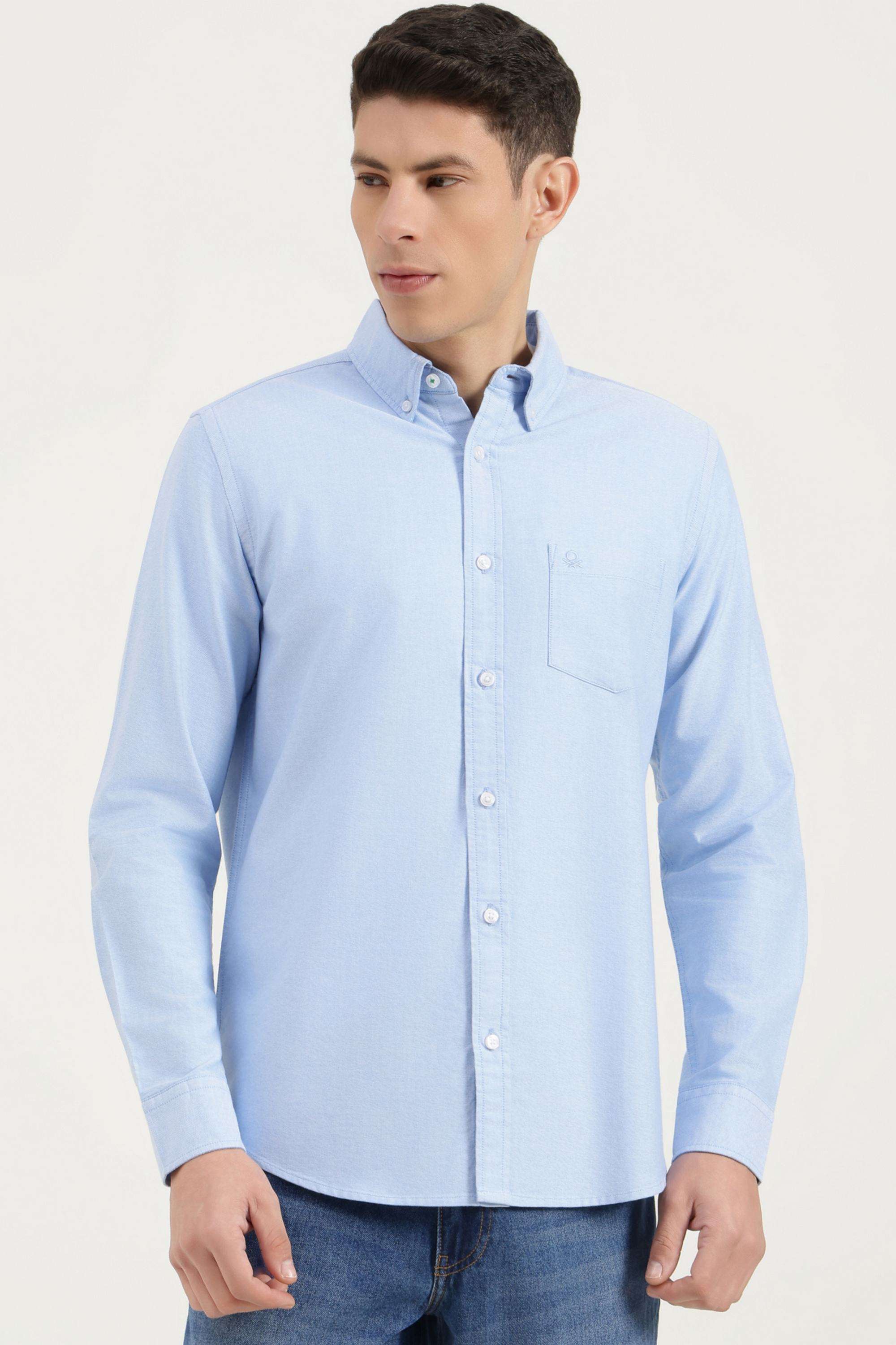 Solid-Cotton-Regular-Fit-Men-s-Shirt