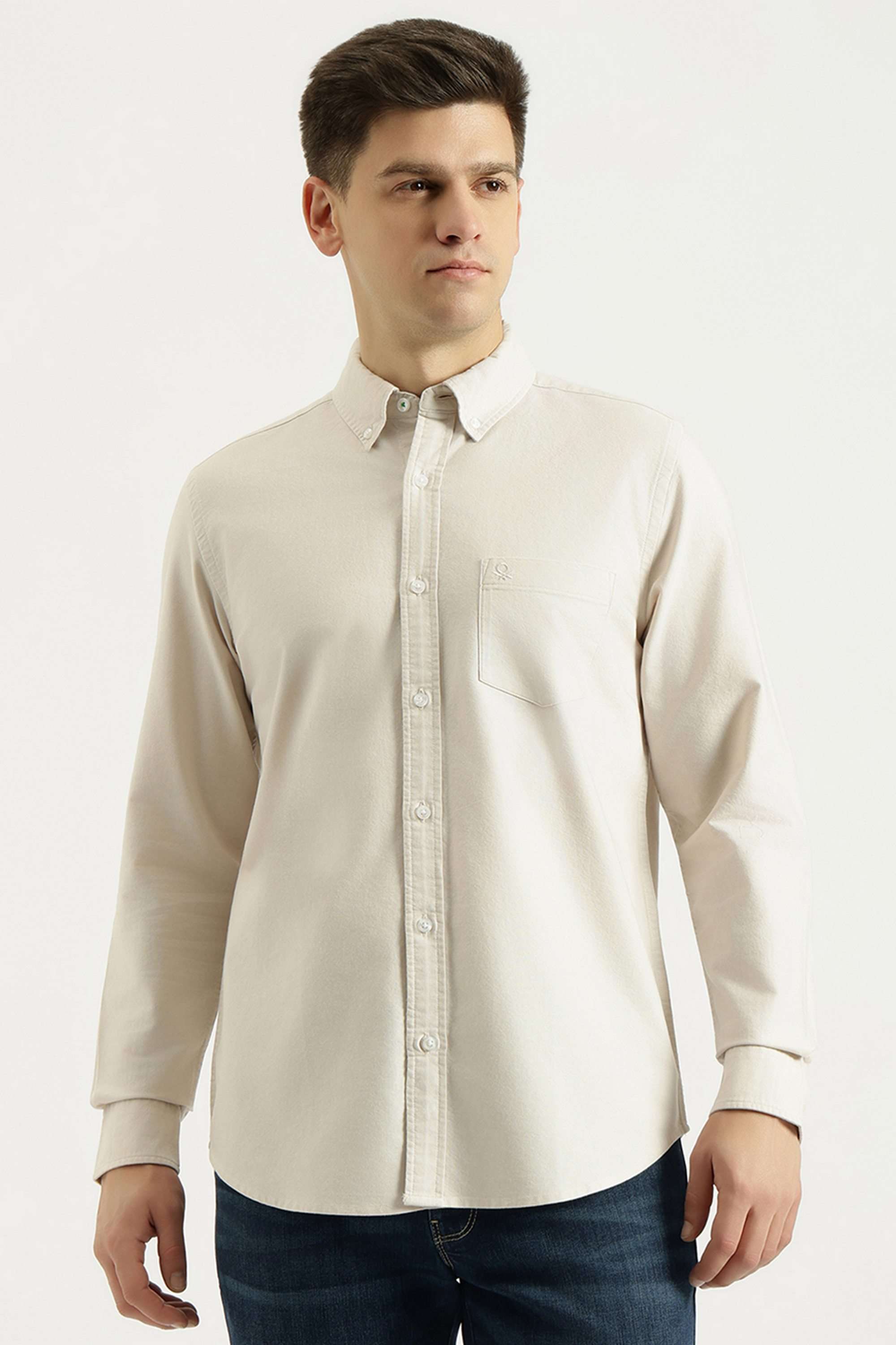 Solid-Cotton-Regular-Fit-Men-s-Shirt