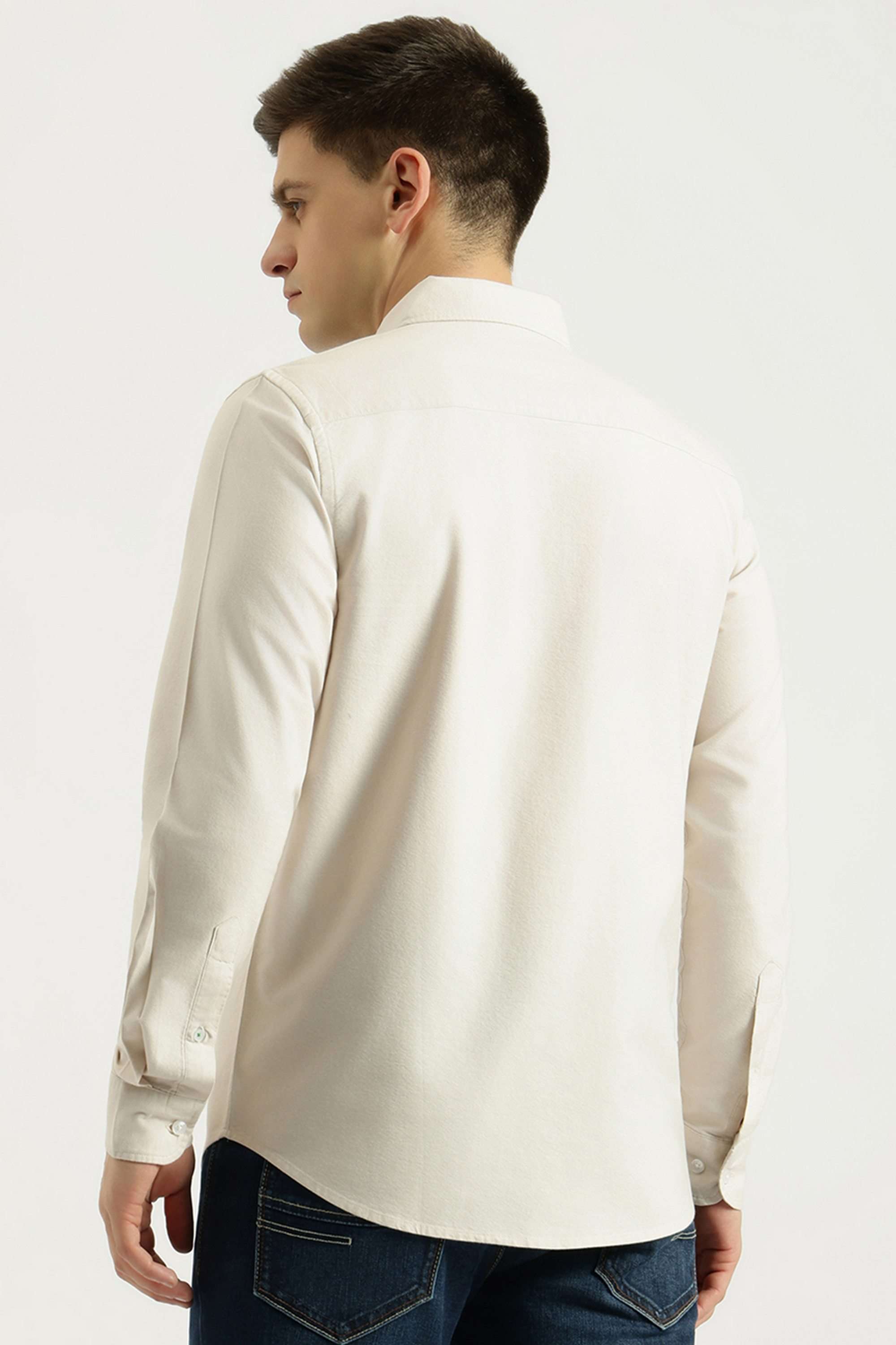 Solid-Cotton-Regular-Fit-Men-s-Shirt