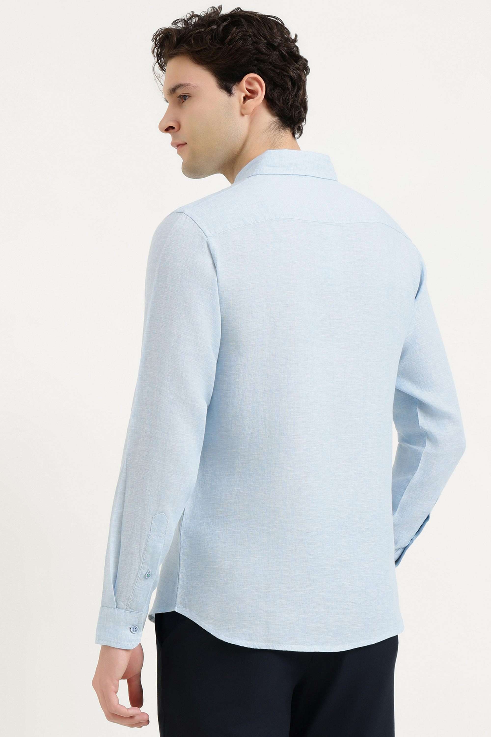 Solid-Linen-Regular-Fit-Men-s-Casual-Shirt