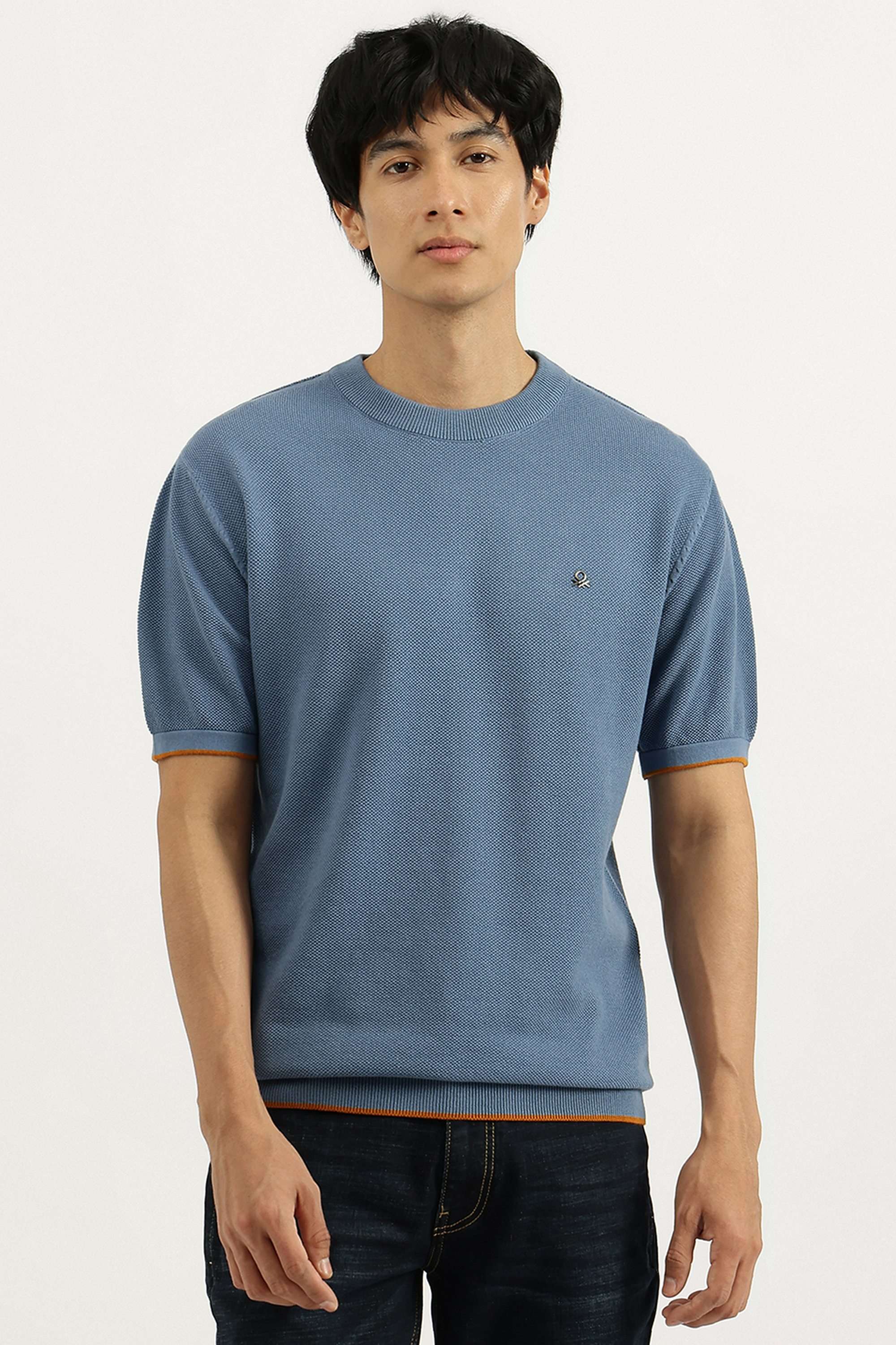 Solid-Cotton-Round-Neck-Men-s-T-Shirt