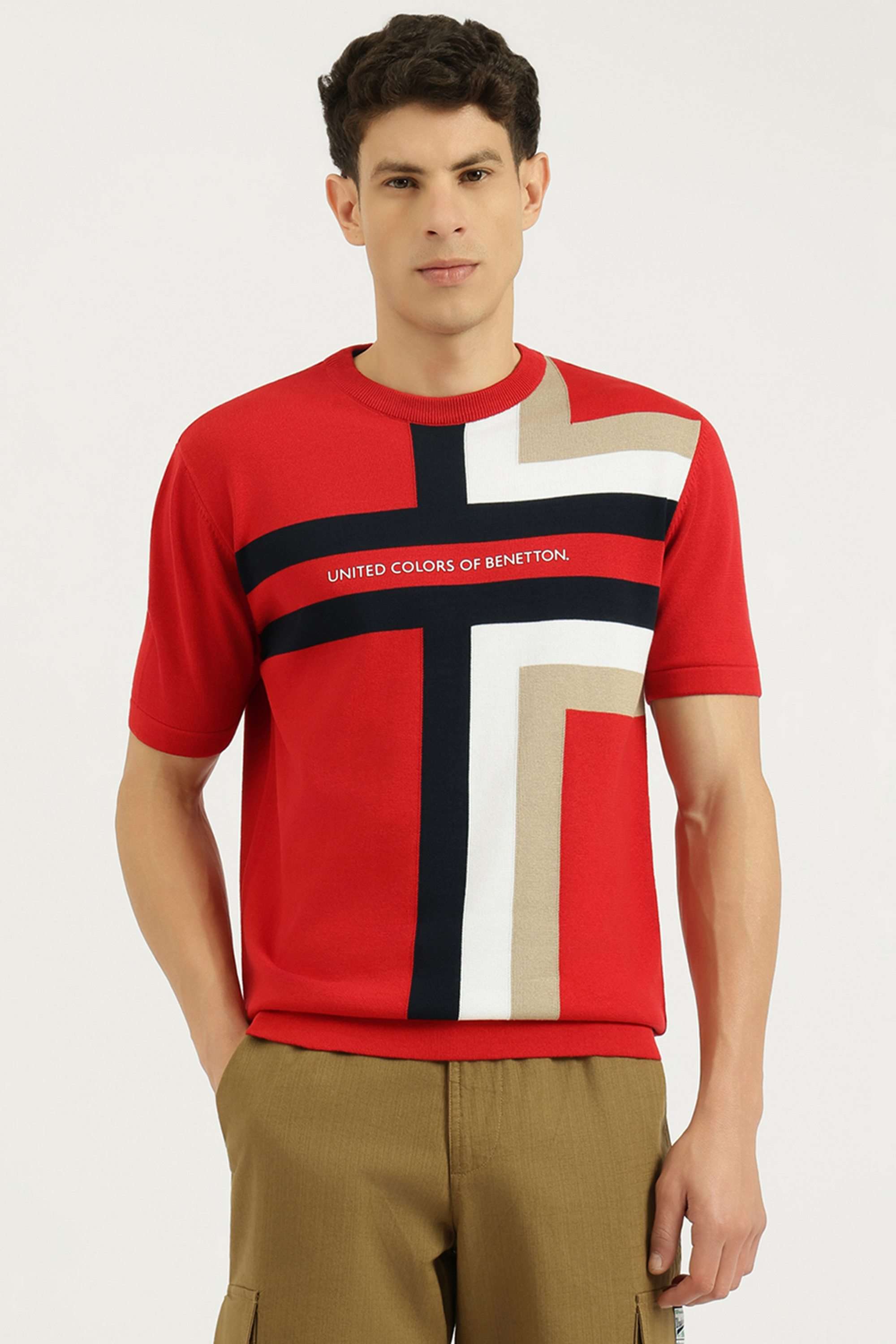 Solid-Cotton-Round-Neck-Men-s-T-Shirt
