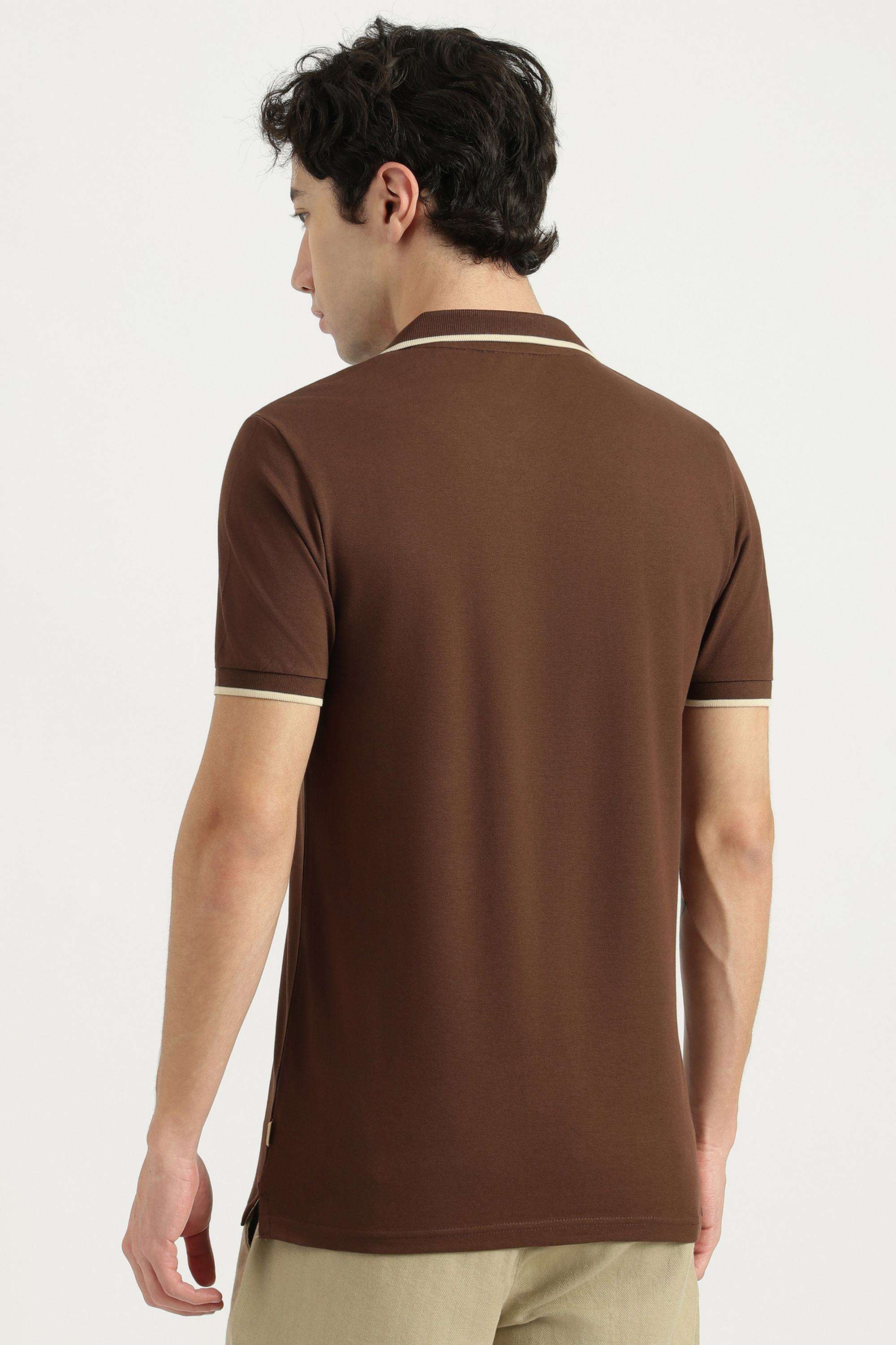Solid-Cotton-Blend-Polo-Men-s-T-Shirt