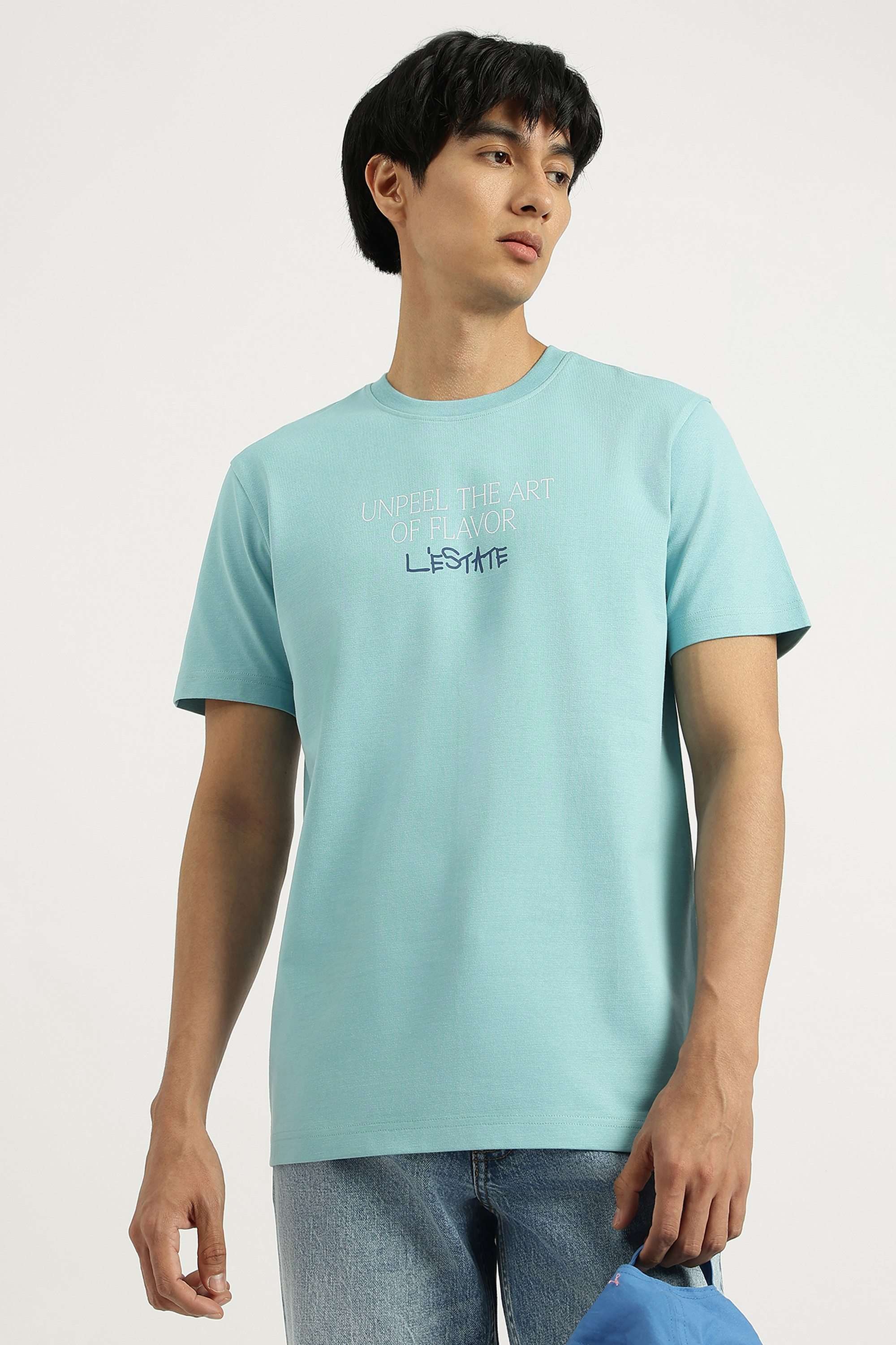Solid-Cotton-Round-Neck-Men-s-T-Shirt