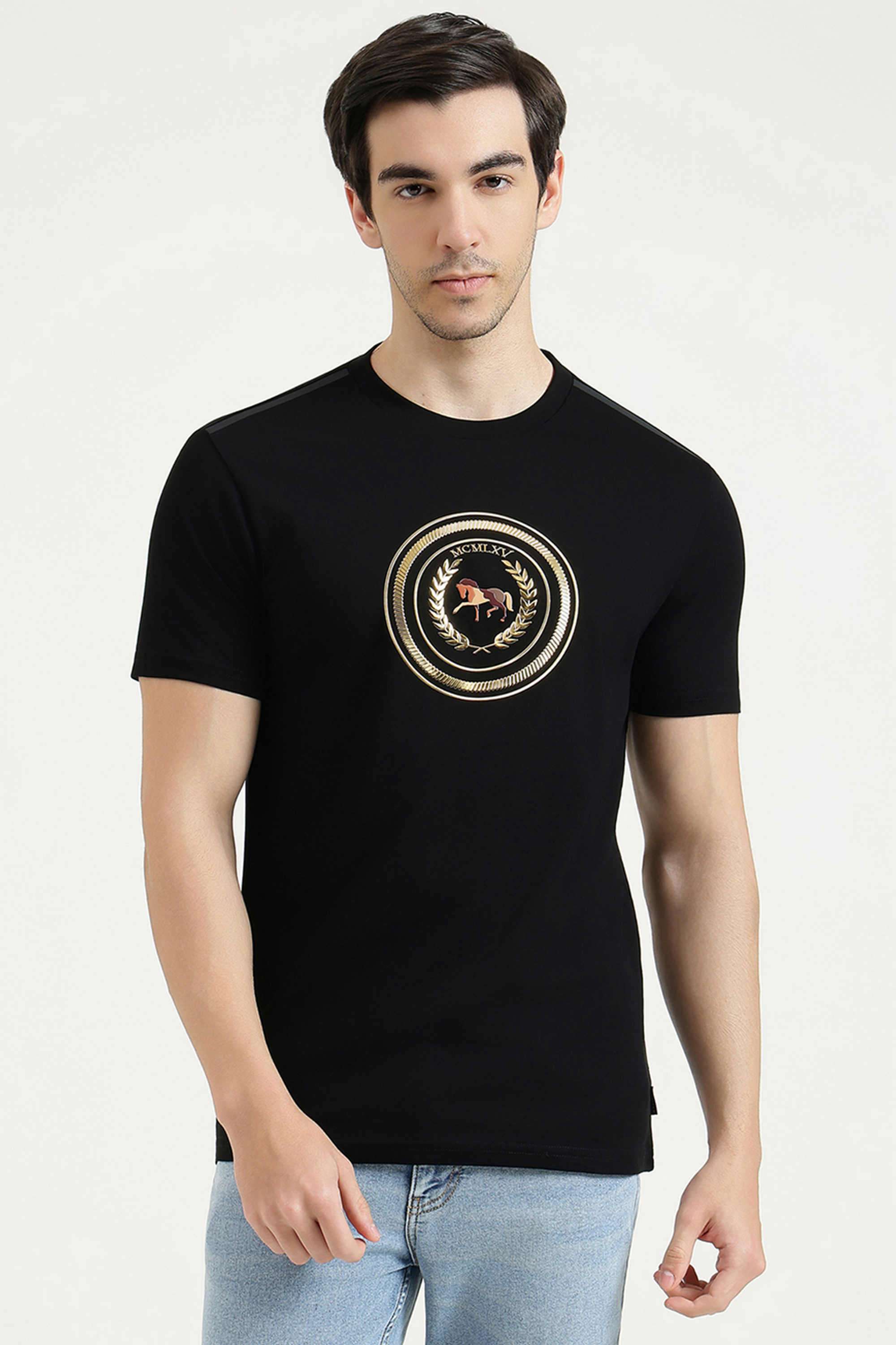 Solid-Cotton-Round-Neck-Men-s-T-Shirt