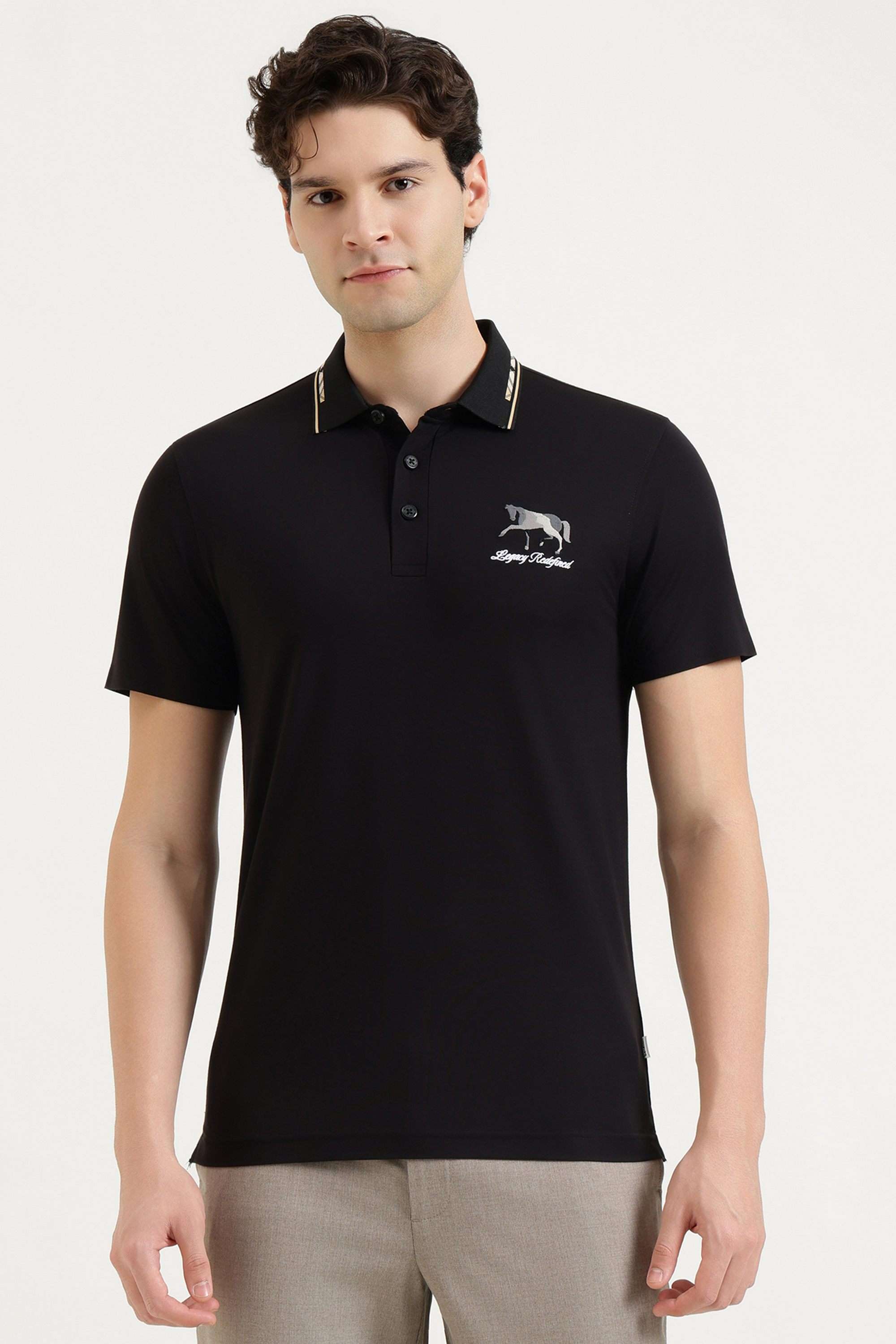 Solid-Nylon-Polo-Men-s-T-Shirt