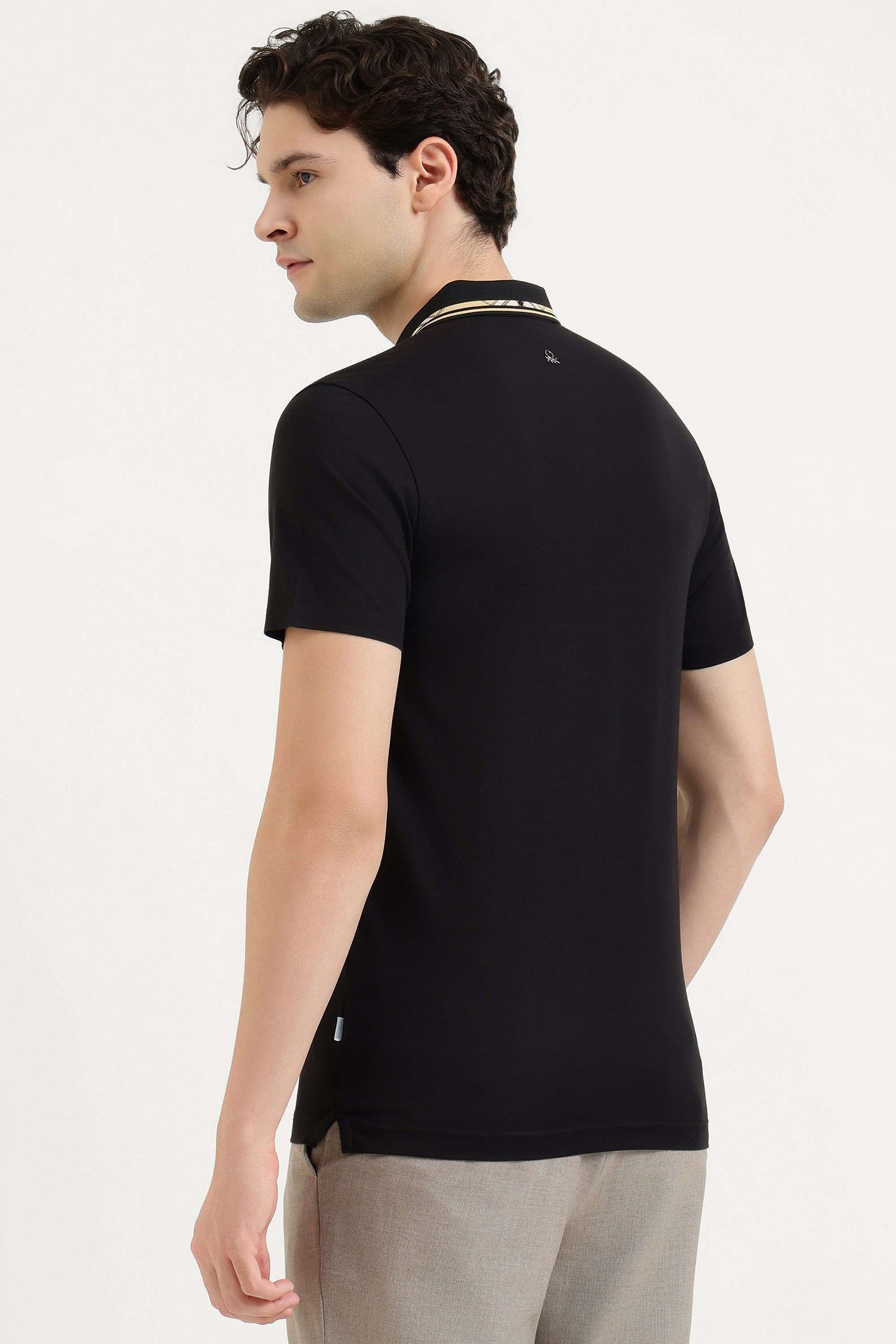 Solid-Nylon-Polo-Men-s-T-Shirt