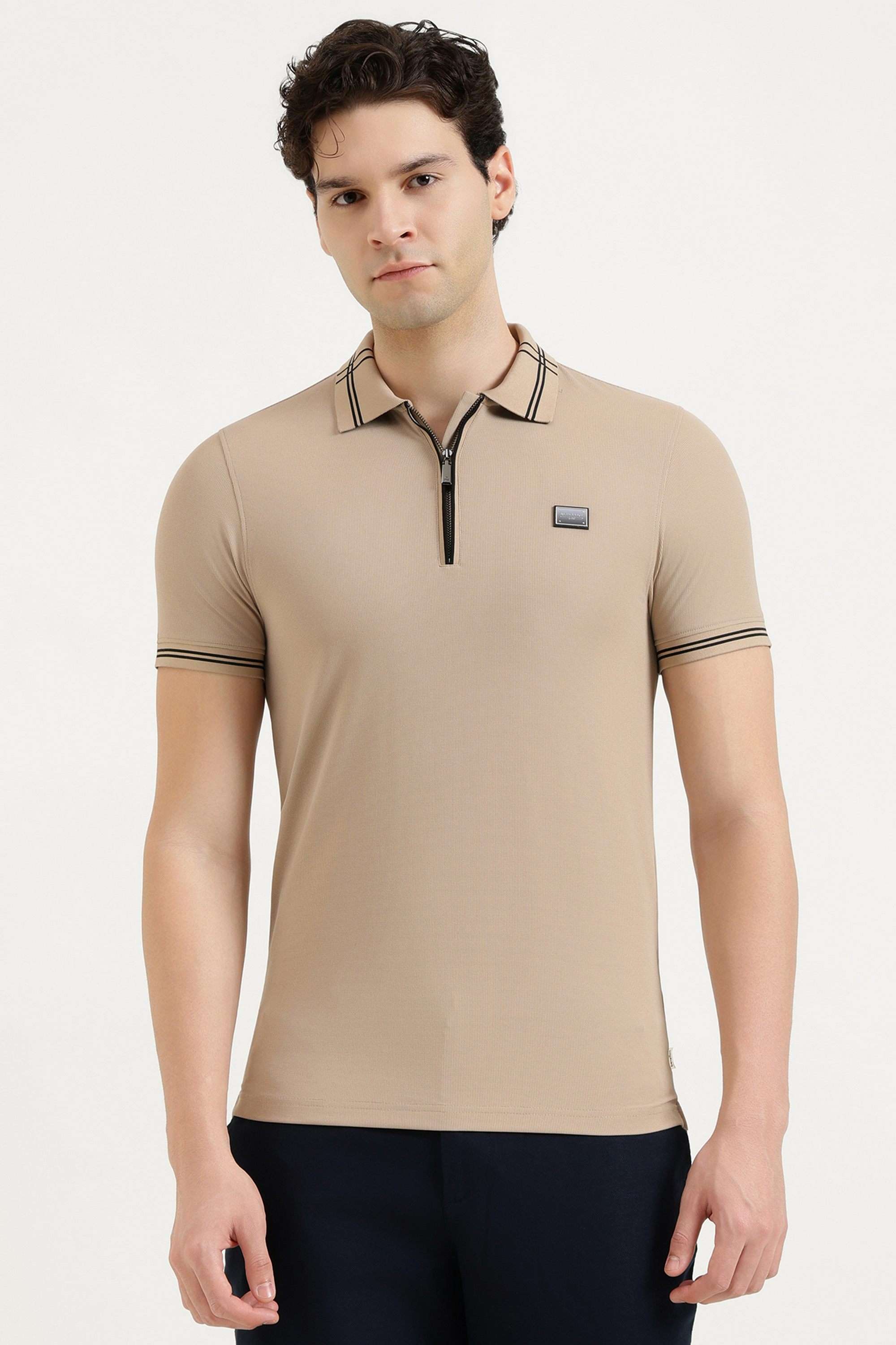 Solid-Nylon-Polo-Men-s-T-Shirt