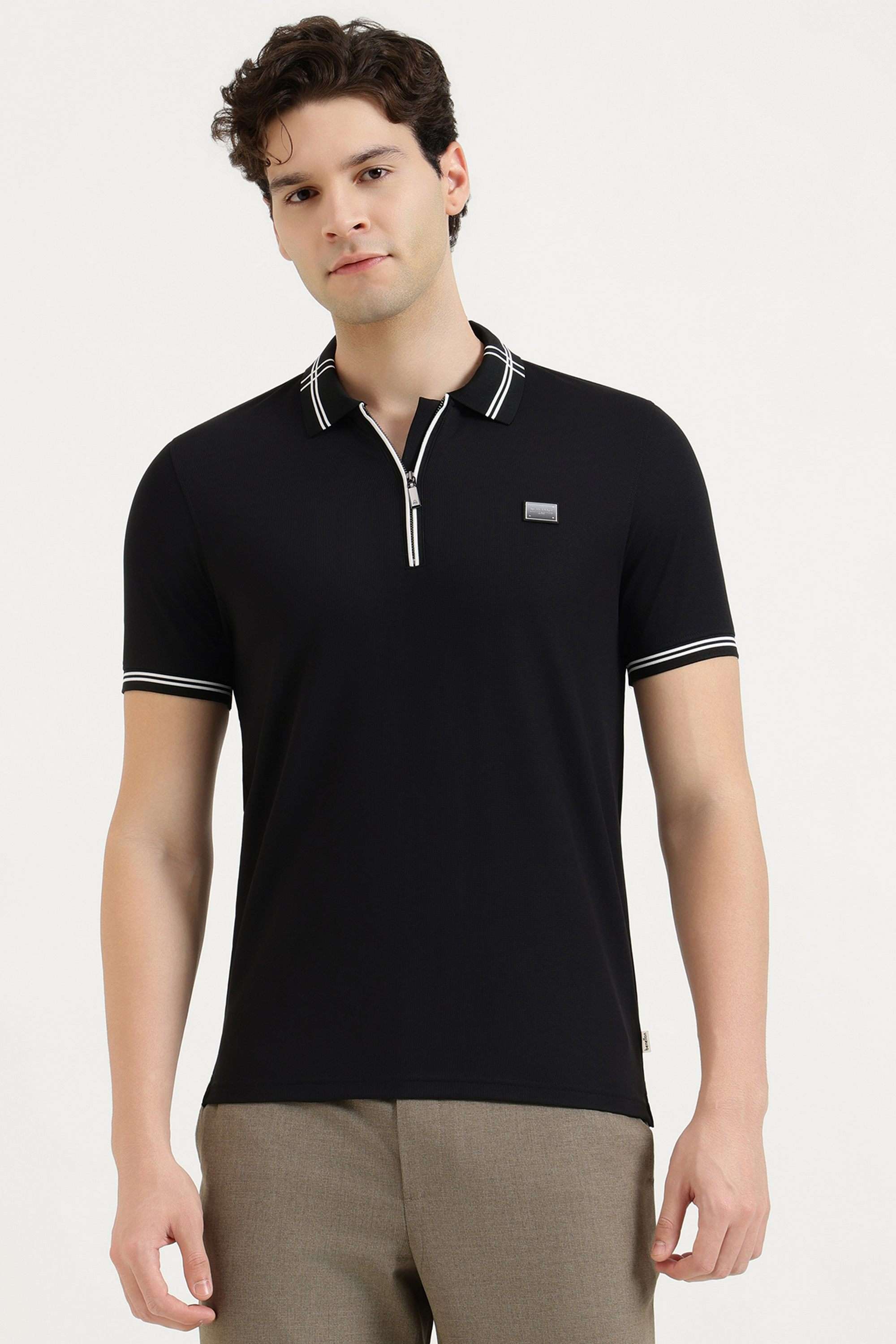 Solid-Nylon-Polo-Men-s-T-Shirt