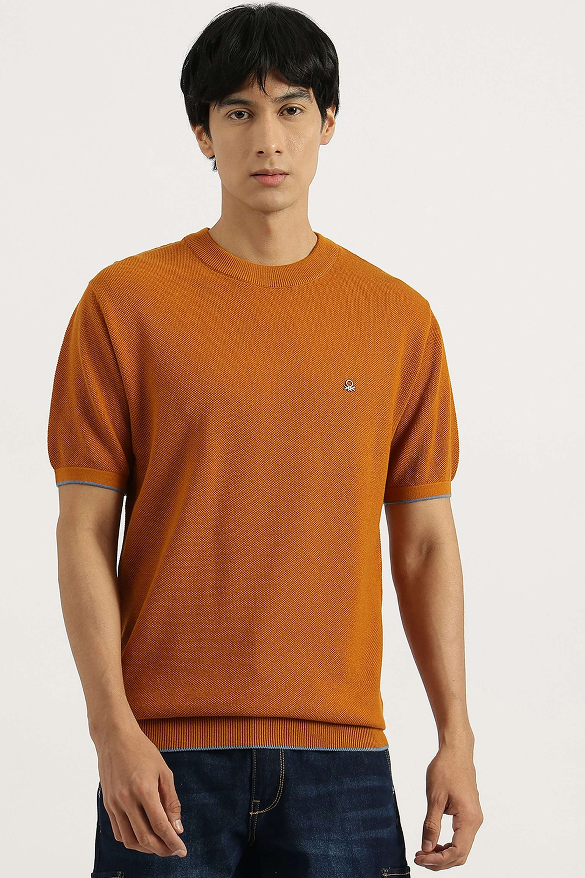 Solid-Cotton-Round-Neck-Men-s-T-Shirt