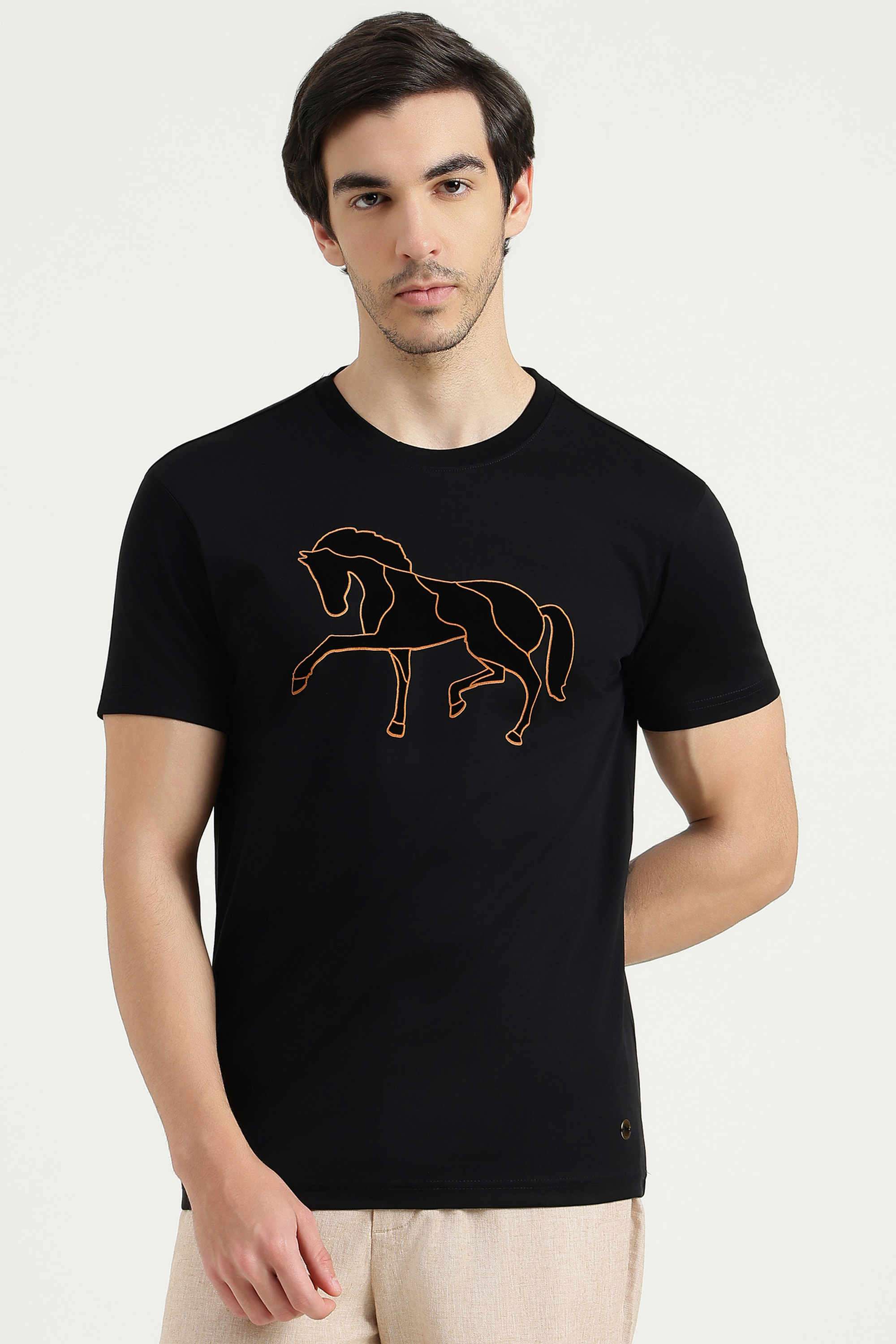 Solid-Cotton-Round-Neck-Men-s-T-Shirt